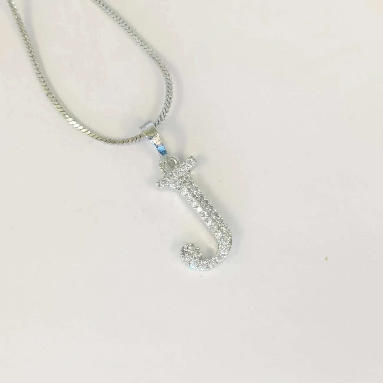Nimoraa Silver Small Initial "J" Pendant