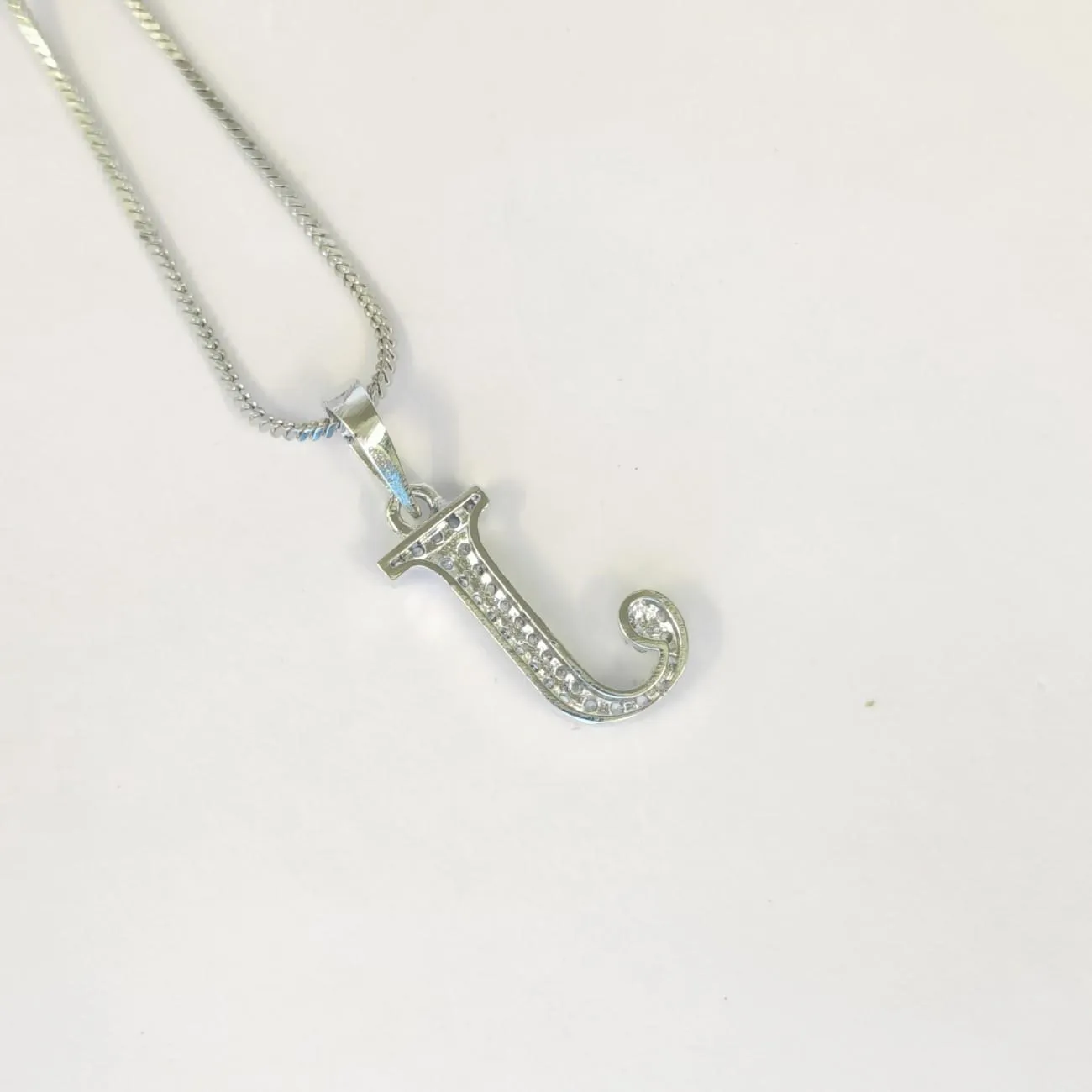 Nimoraa Silver Small Initial "J" Pendant