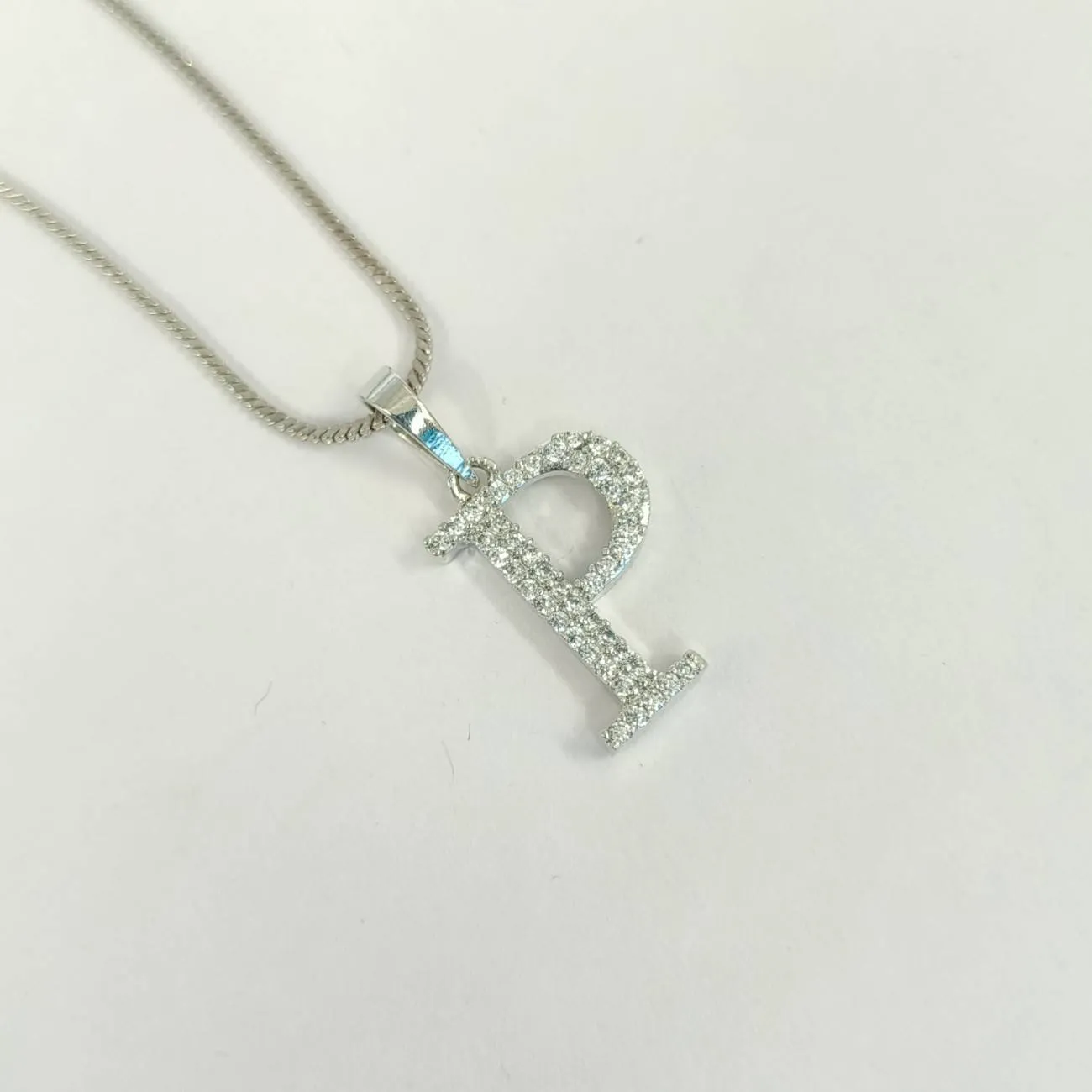 Nimoraa Silver Small Initial "P" Pendant