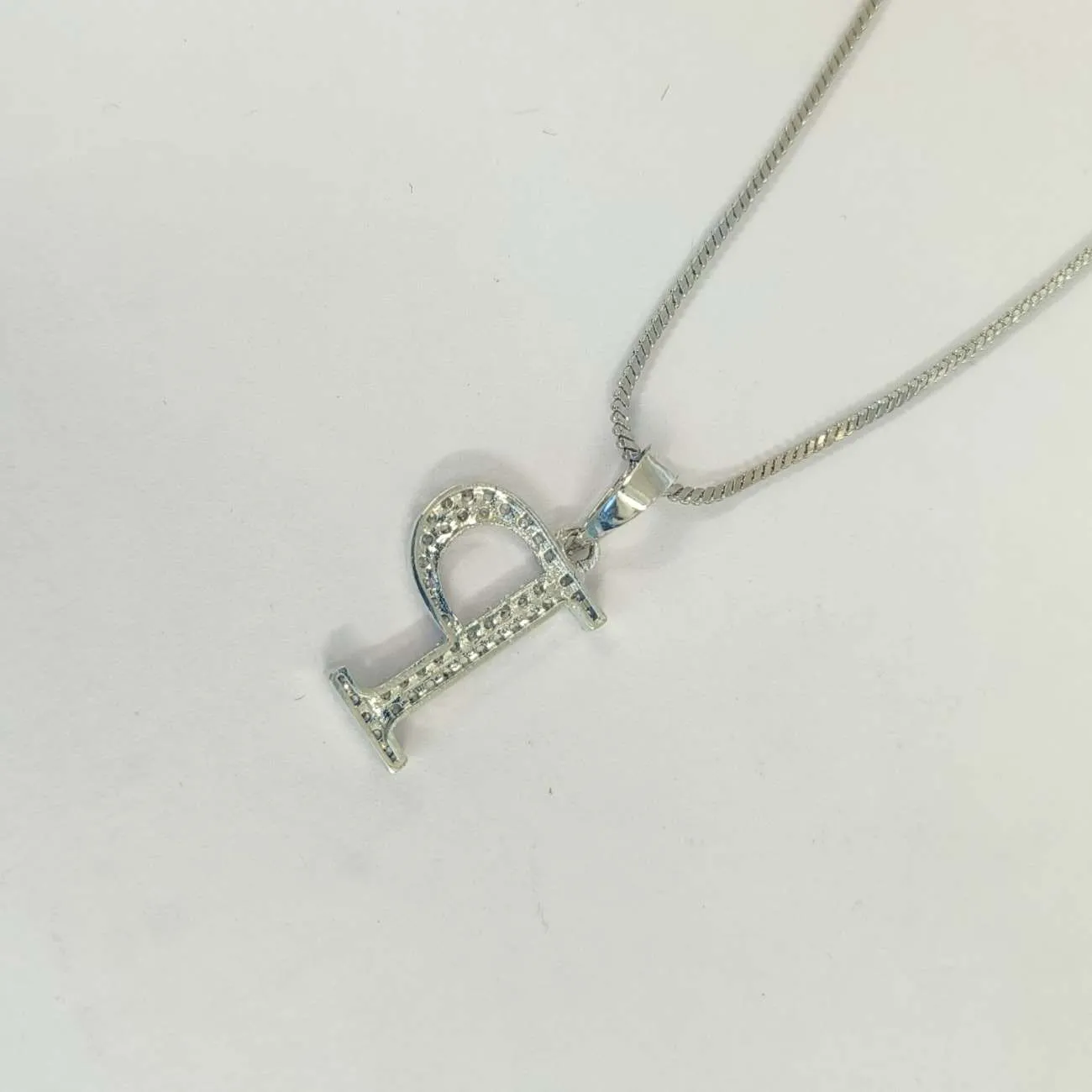 Nimoraa Silver Small Initial "P" Pendant