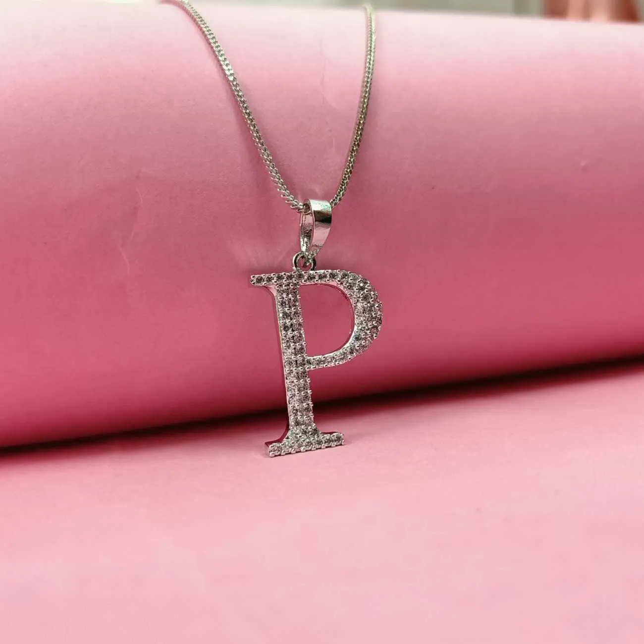 Nimoraa Silver Small Initial "P" Pendant