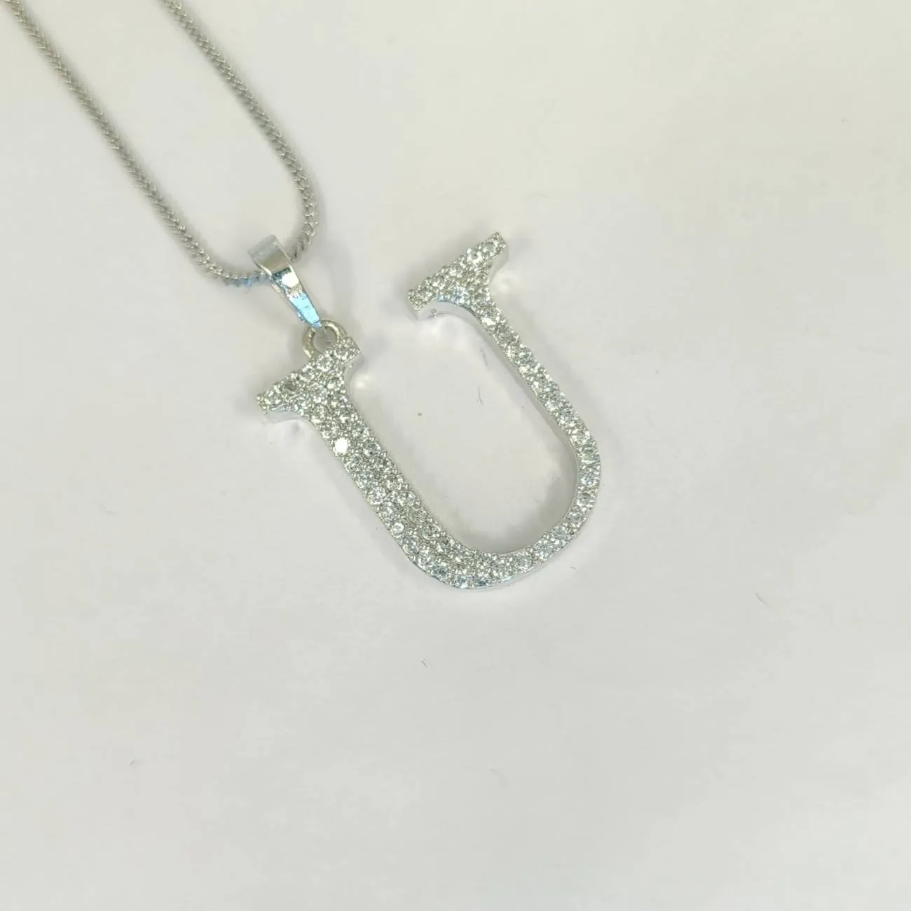 Nimoraa Silver Small Initial "U" Pendant