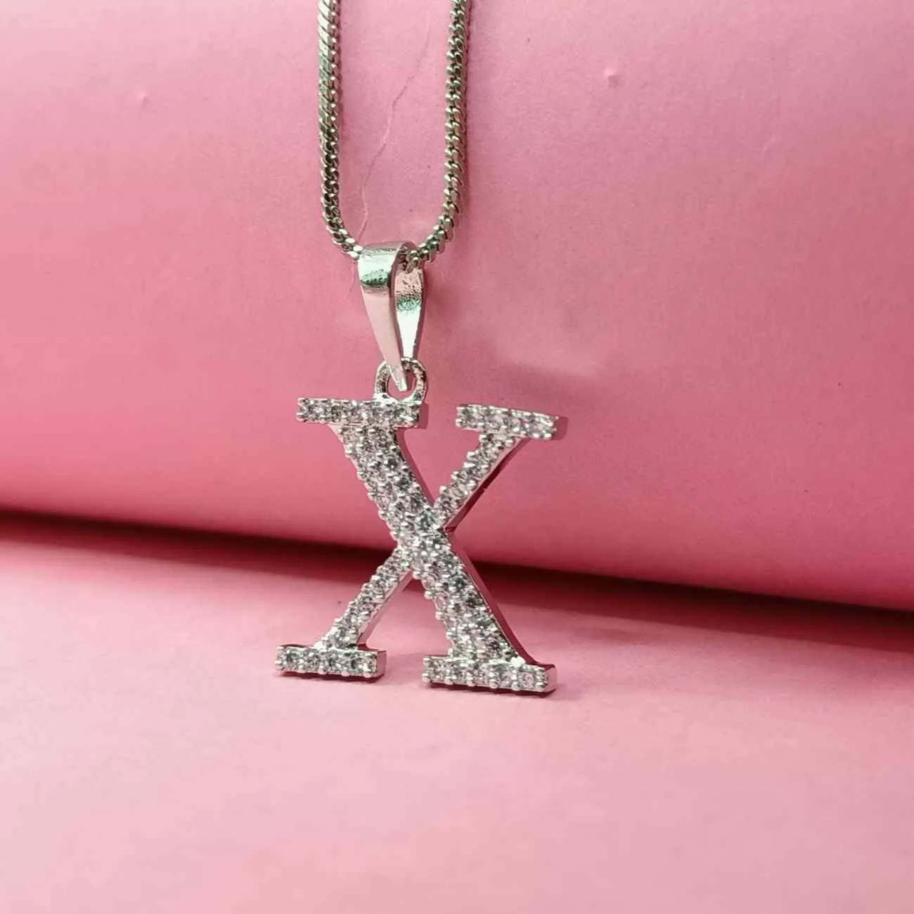 Nimoraa Silver Small Initial "X" Pendant