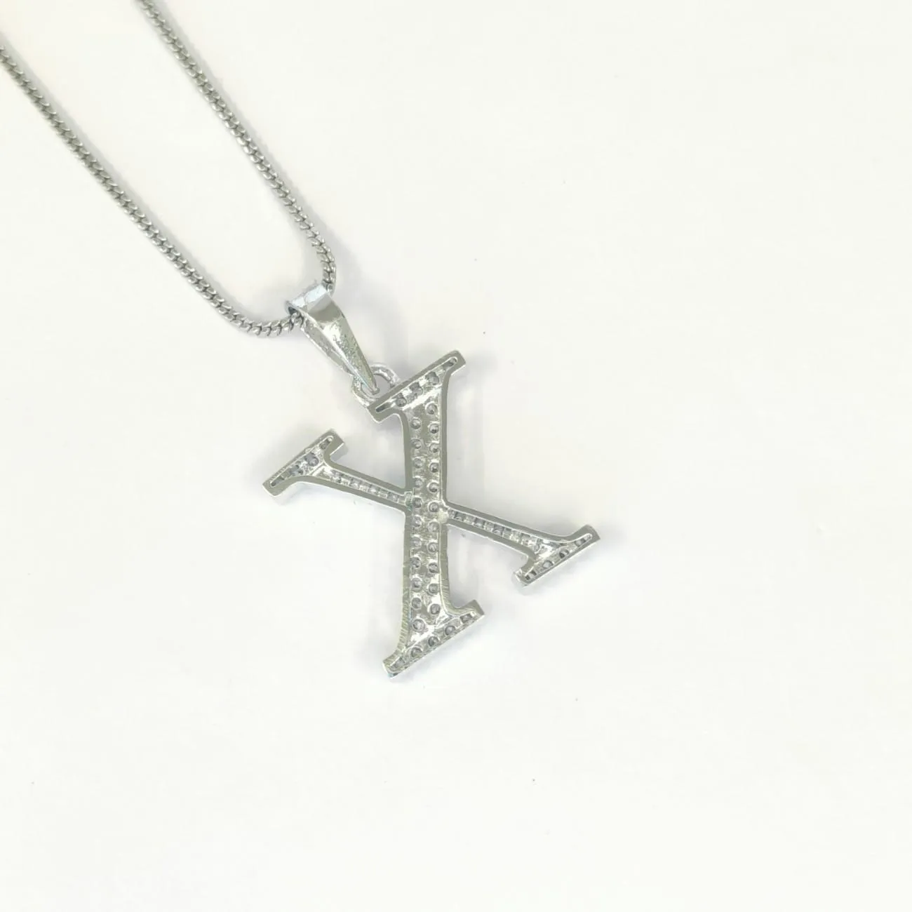Nimoraa Silver Small Initial "X" Pendant