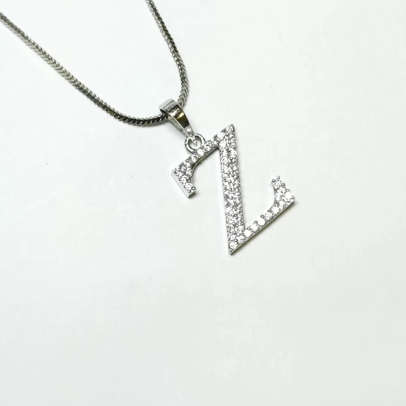 Nimoraa Silver Small Initial "Z" Pendant