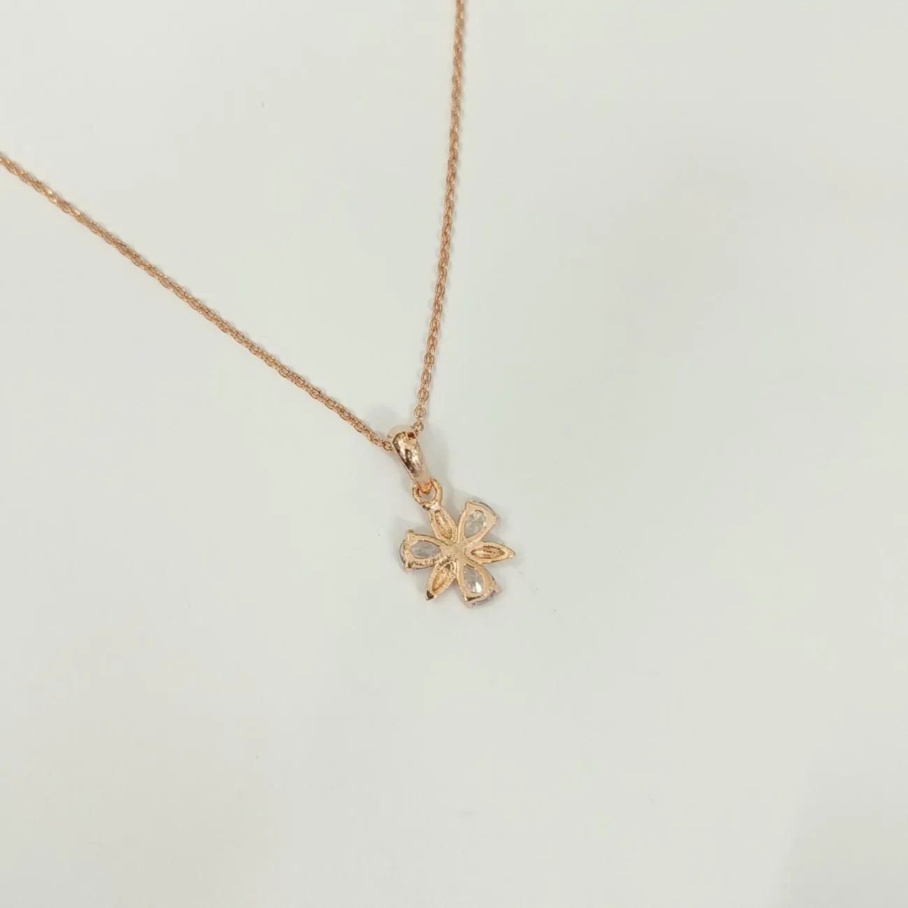 Petal Crest RoseGold Plated Pendant Chain