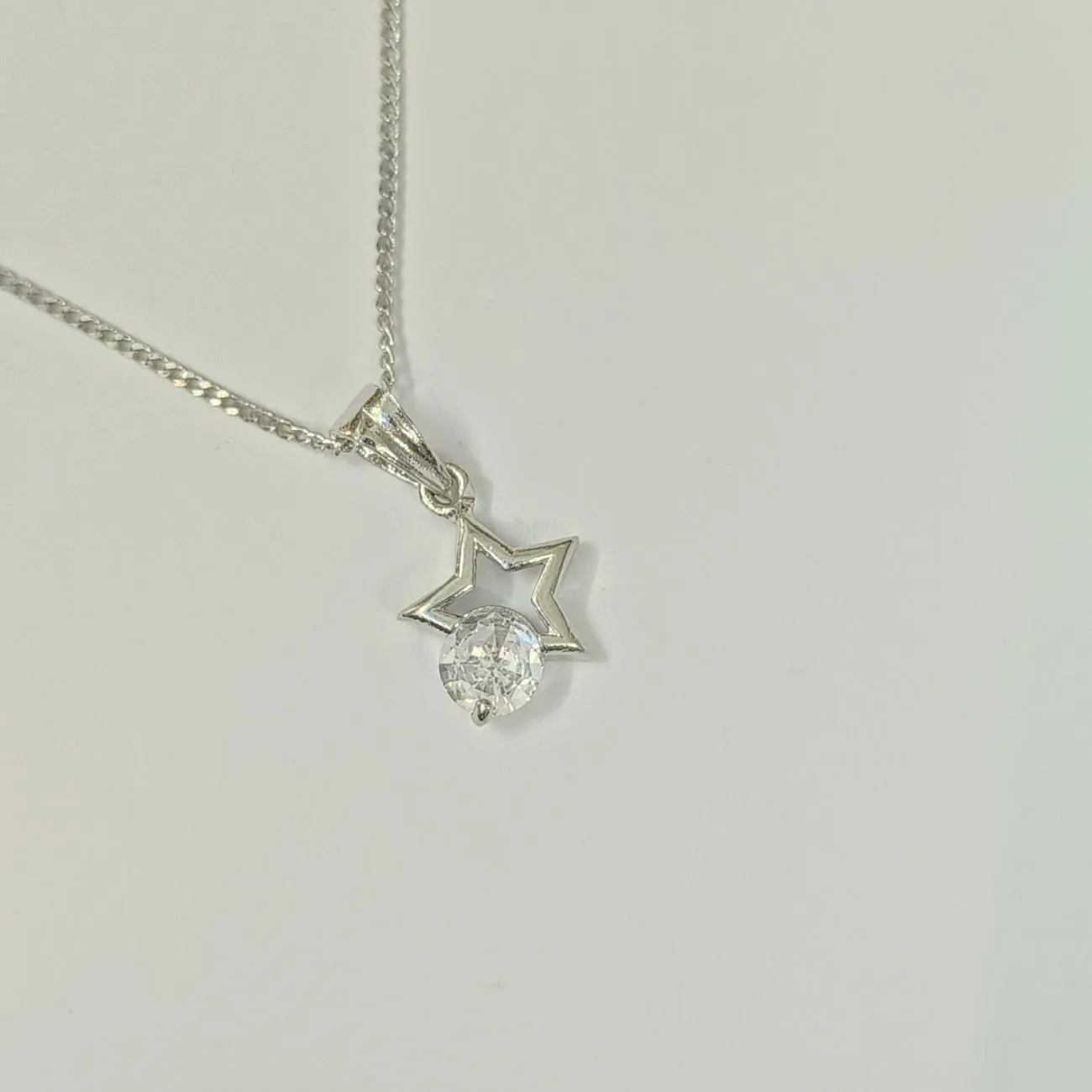 Tara Silver Plated Star Pendant Chain