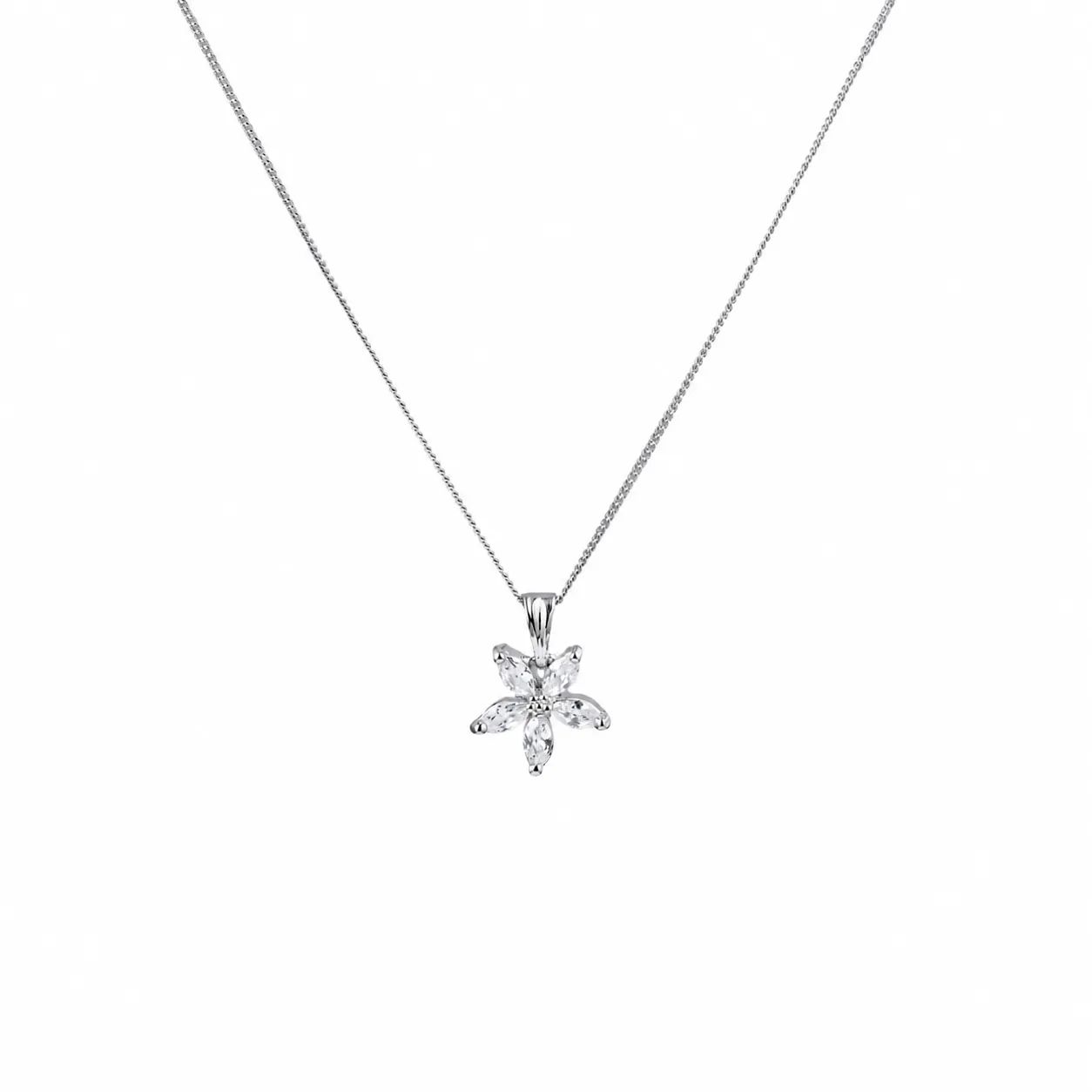 Silver Petal Spark Chain