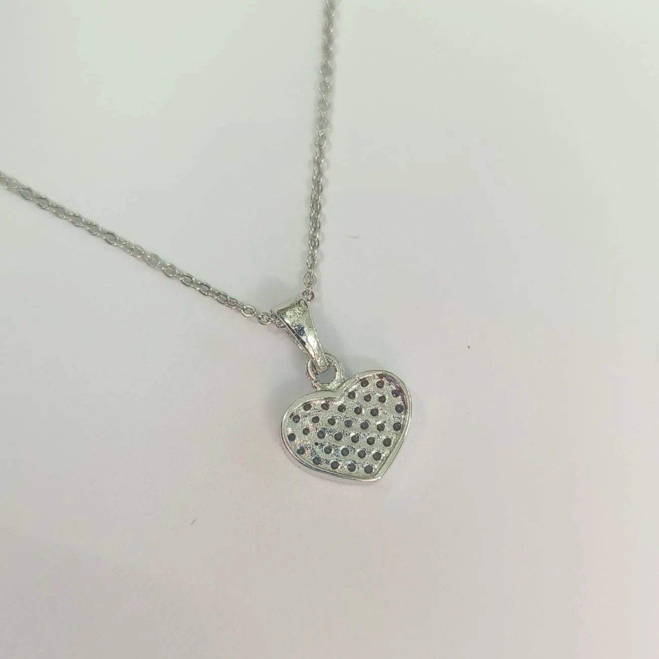 Hridaya Spark Silver Plated Heart Pendant Chain
