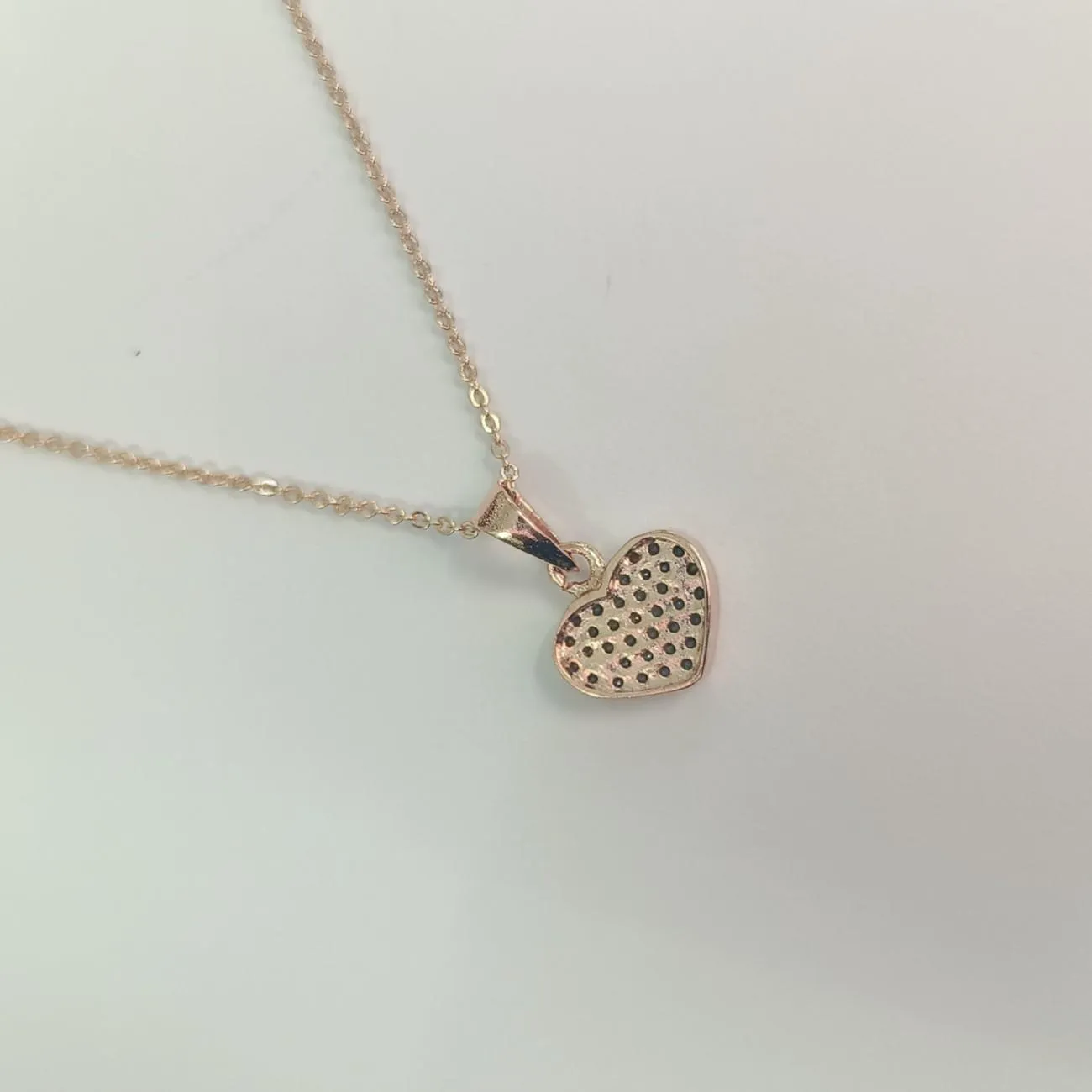 Hridaya Spark Rosegold Plated Heart Pendant Chain