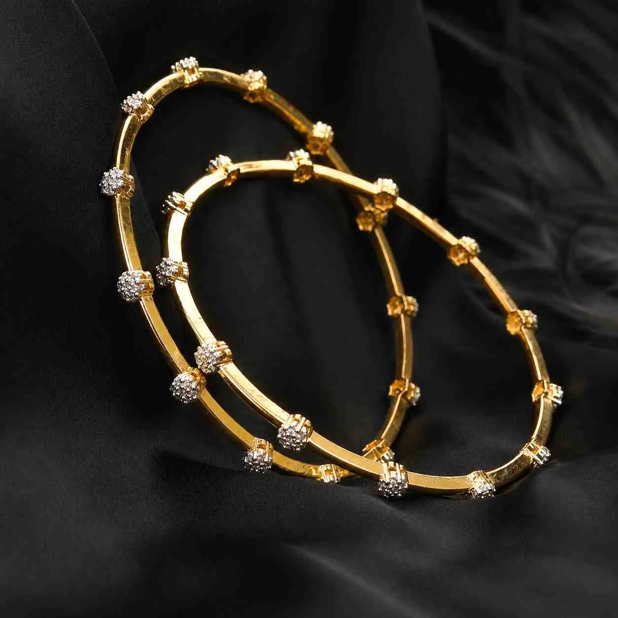Golden Stud Orbit Bangles