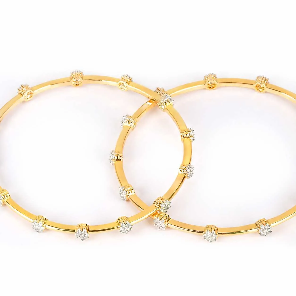 Golden Stud Orbit Bangles