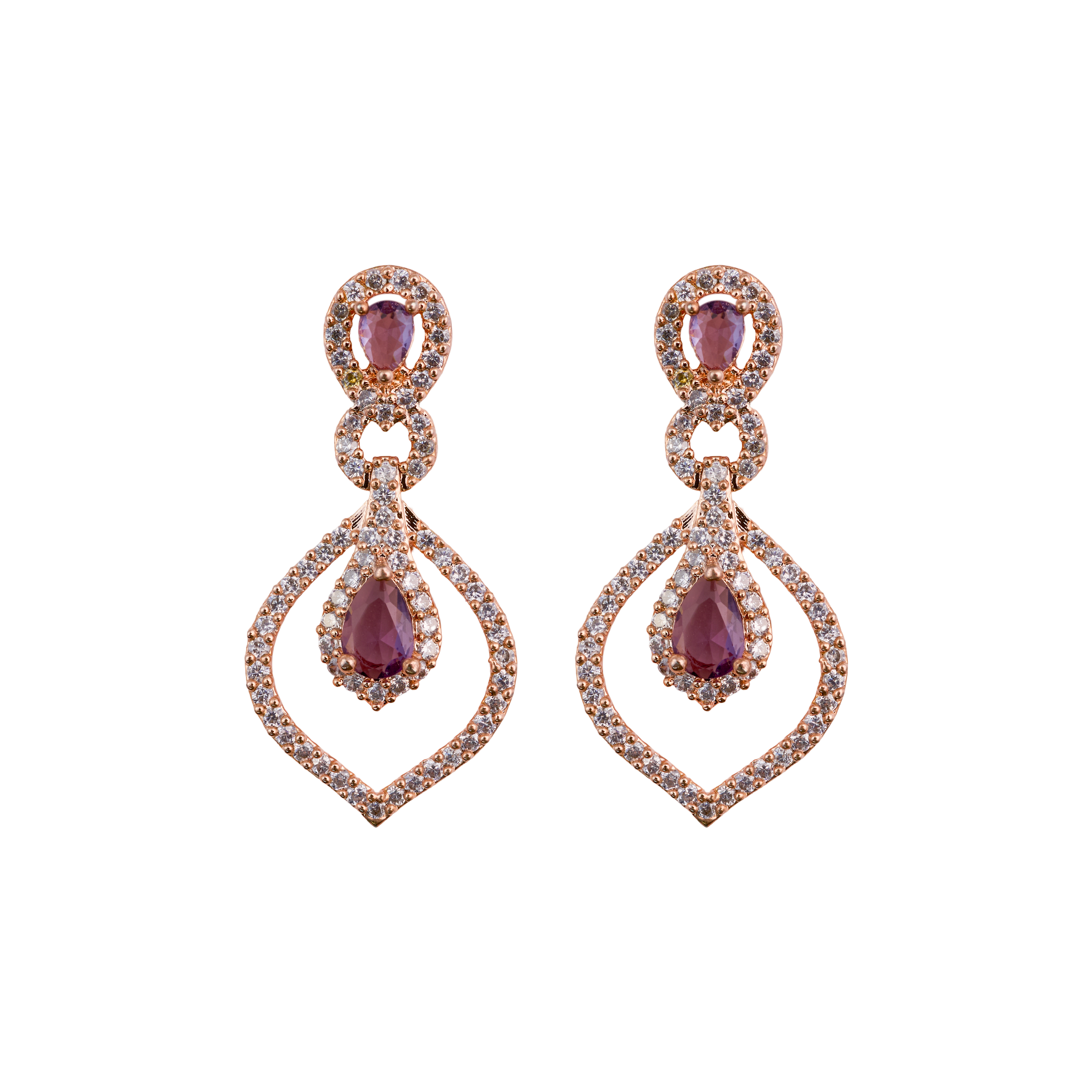 Dazzling Ruby Teardrop Charmer earrings