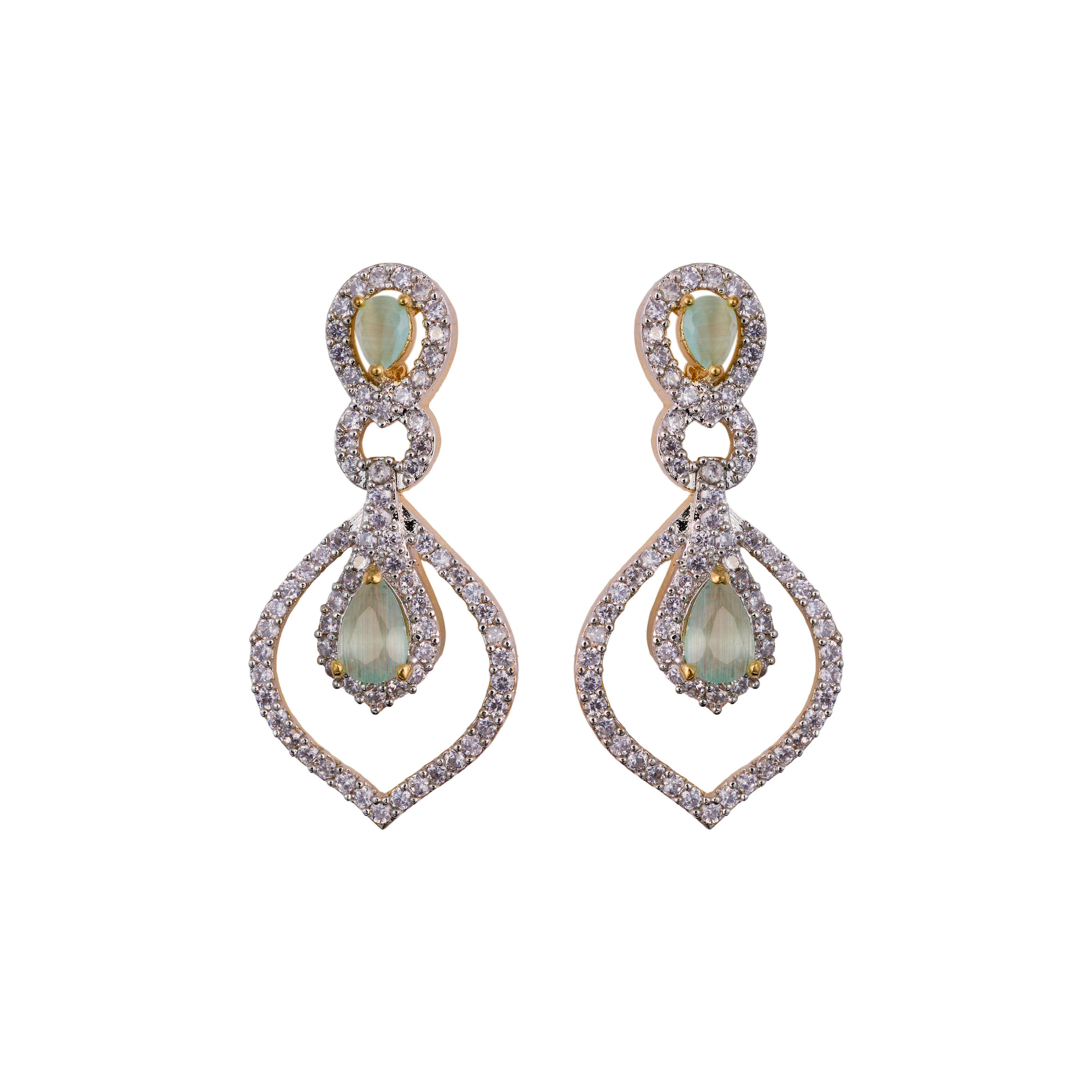 Dazzling Turquoise Teardrop Charmer earrings