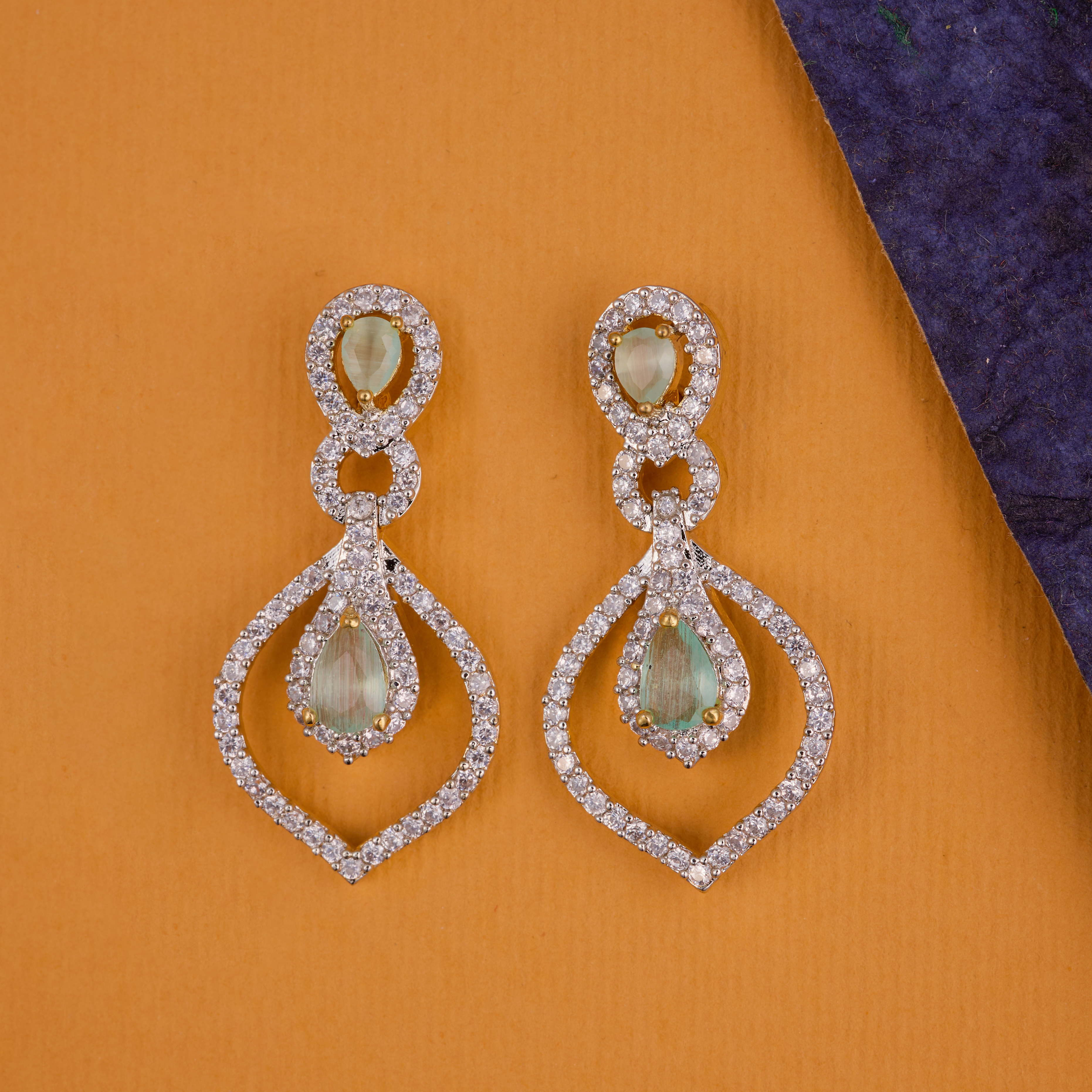 Dazzling Turquoise Teardrop Charmer earrings