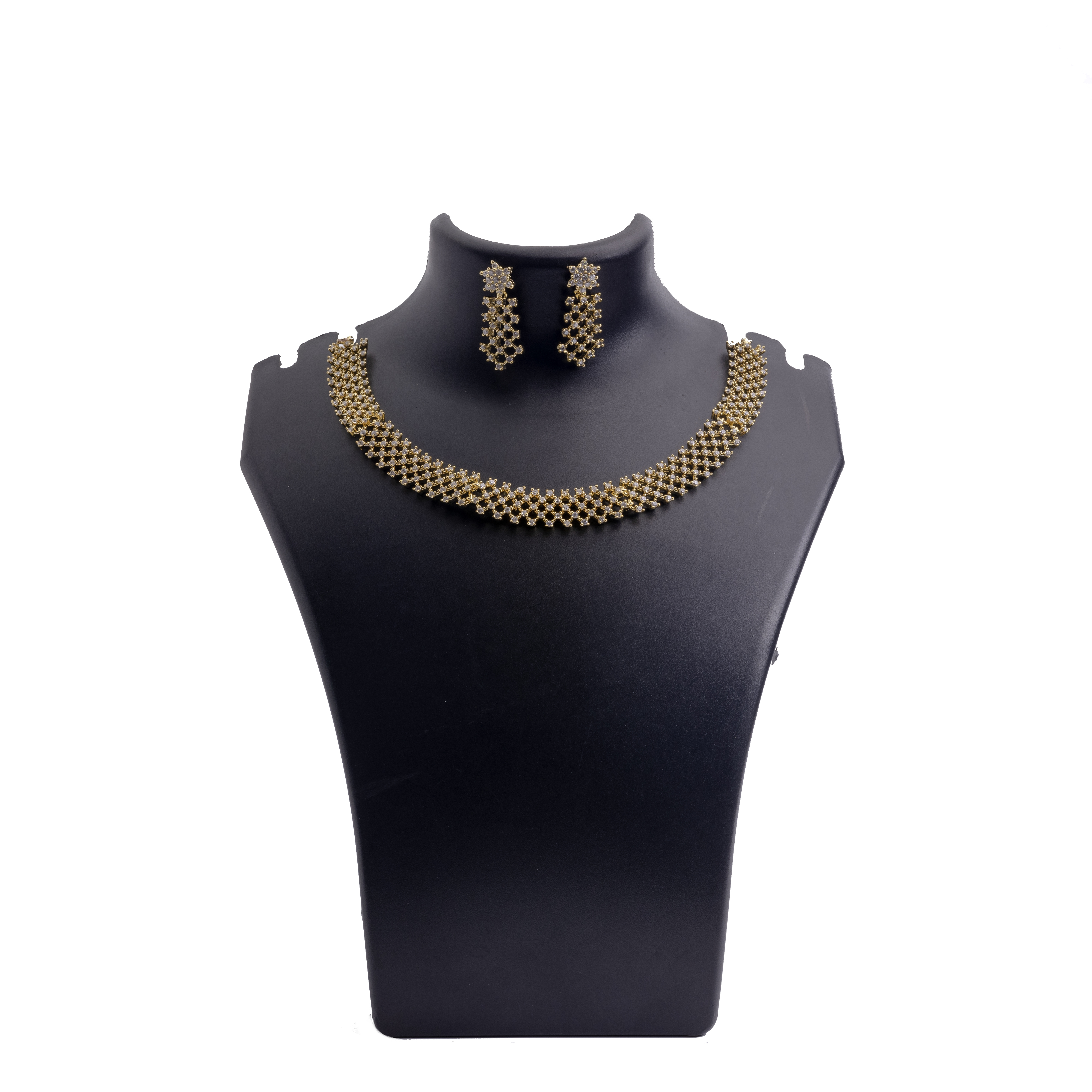 The Jazzy Golden Cross-Knit Necklace