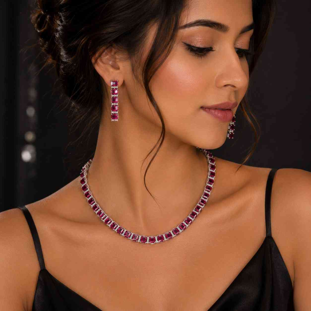 The Ruby Single Line Chain Set