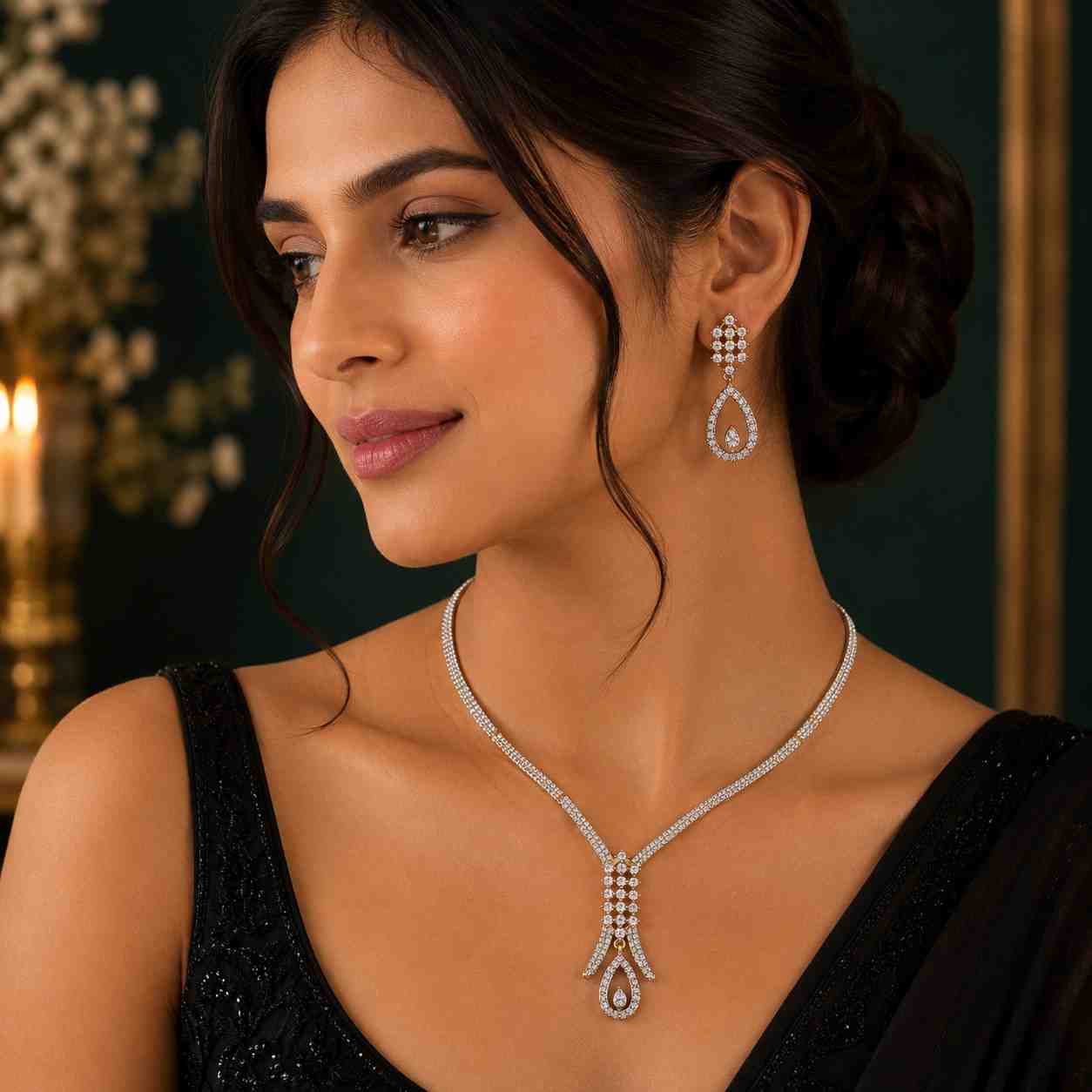 The Sleek Aabha Necklace set