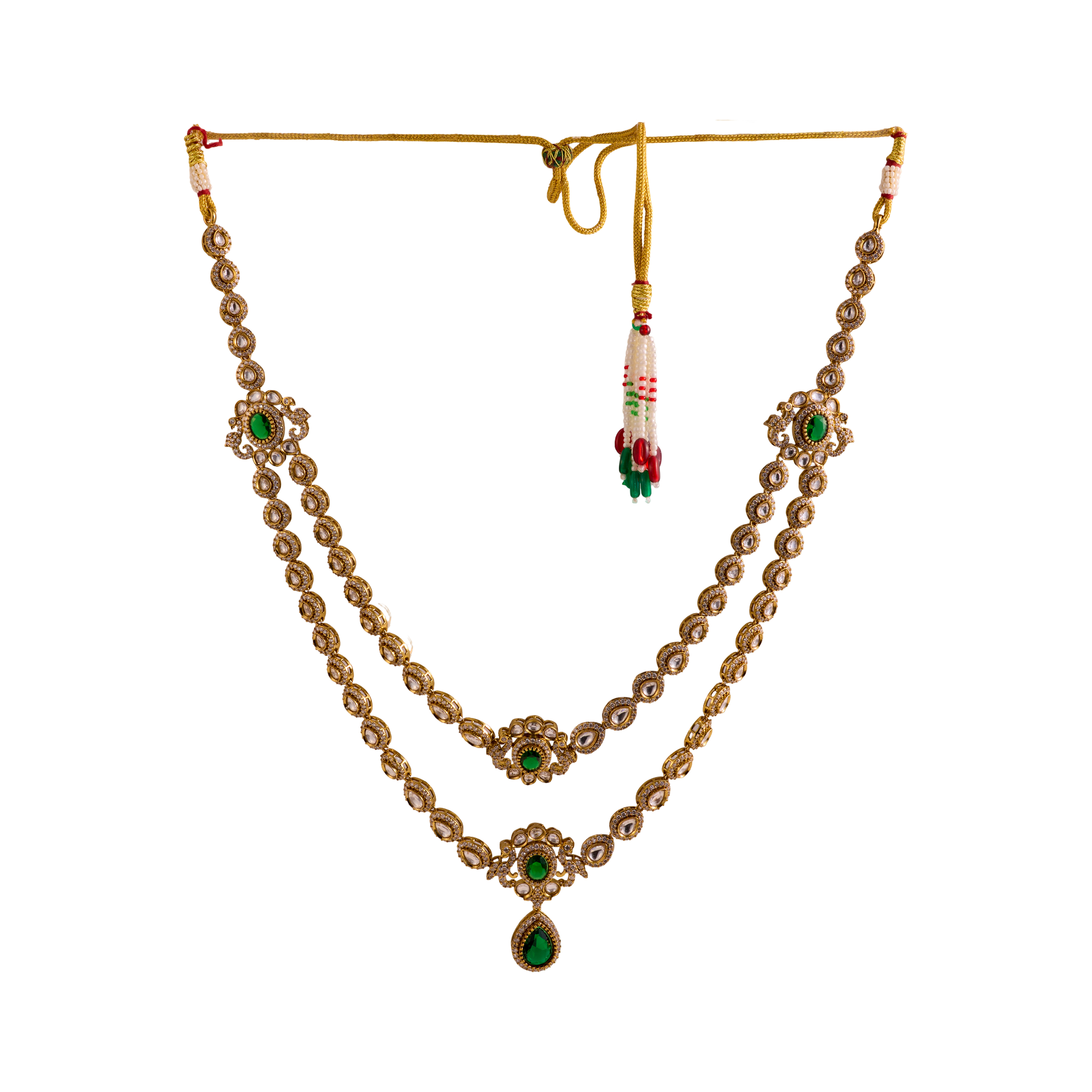 The Emerald double line Wedding Set | Dulari Set