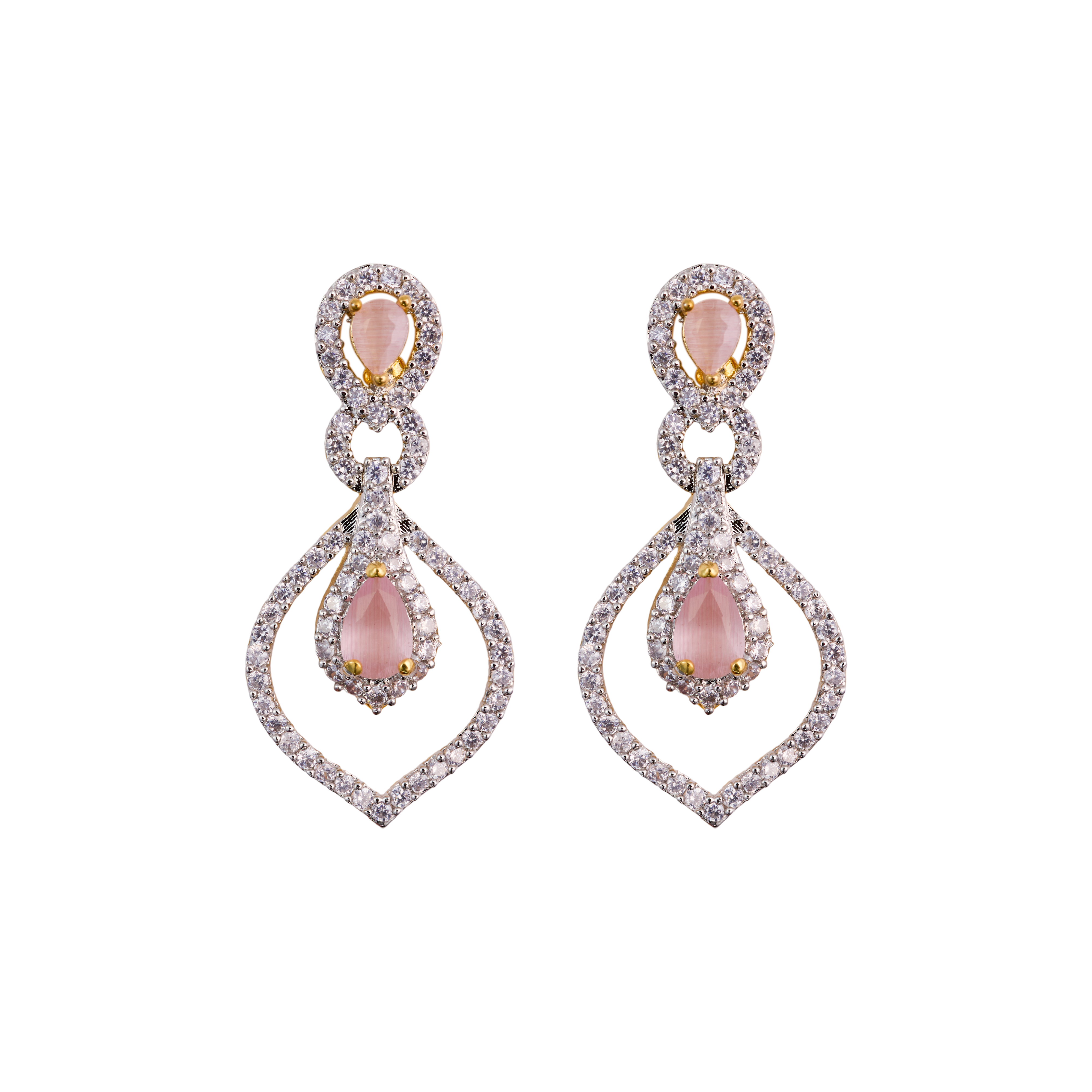Dazzling Pink Teardrop Charmer earrings