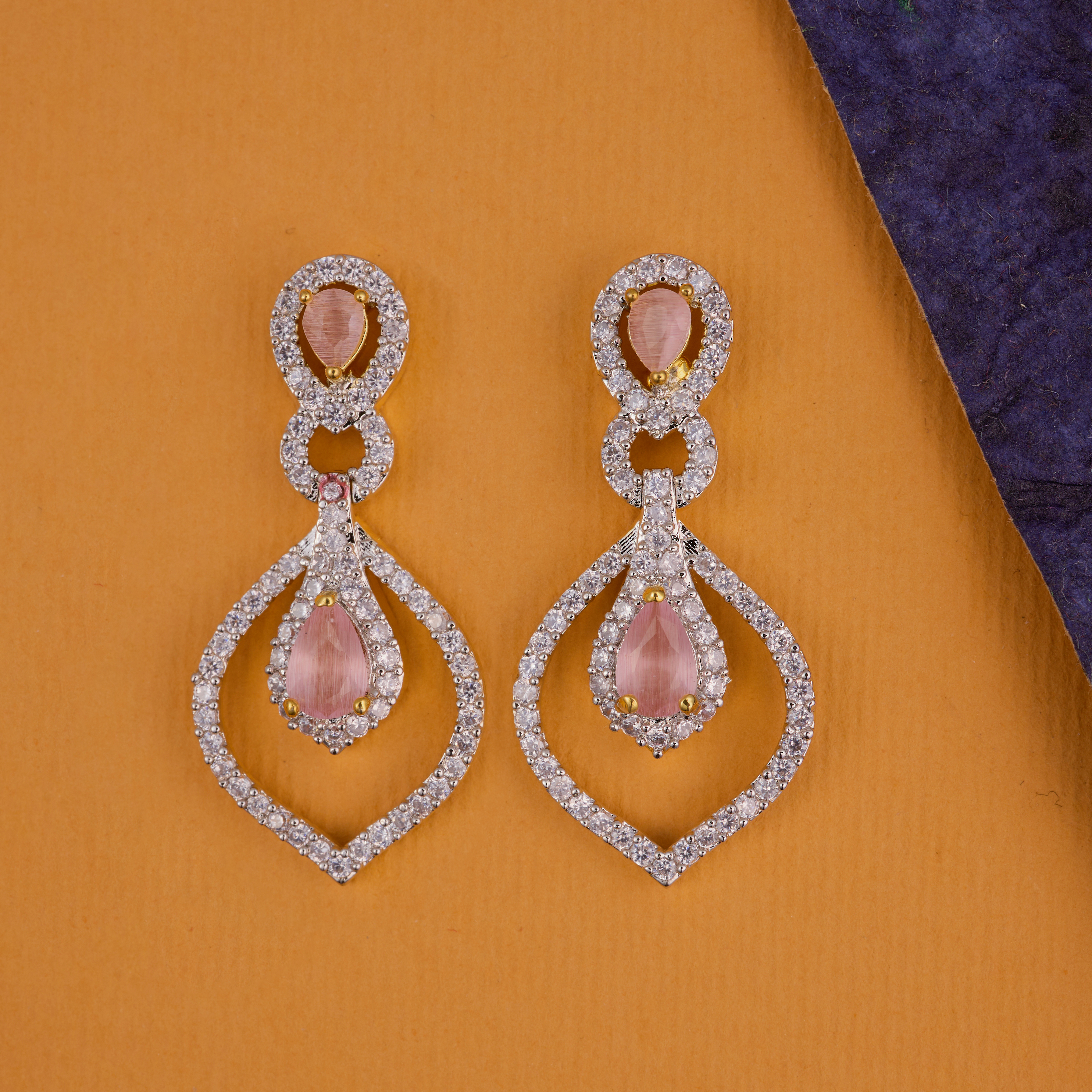 Dazzling Pink Teardrop Charmer earrings