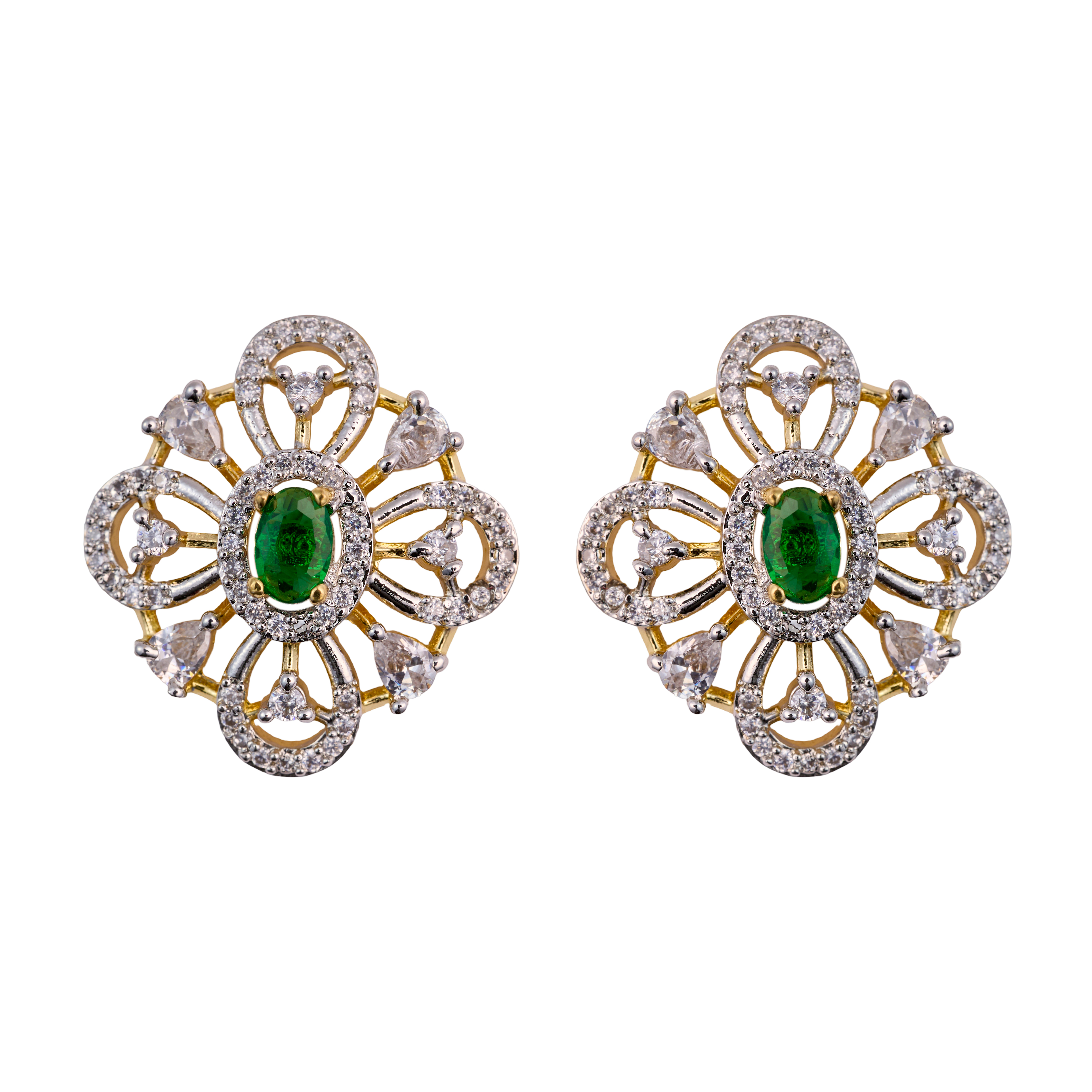 Green Sparkle Festive Stud Bloom