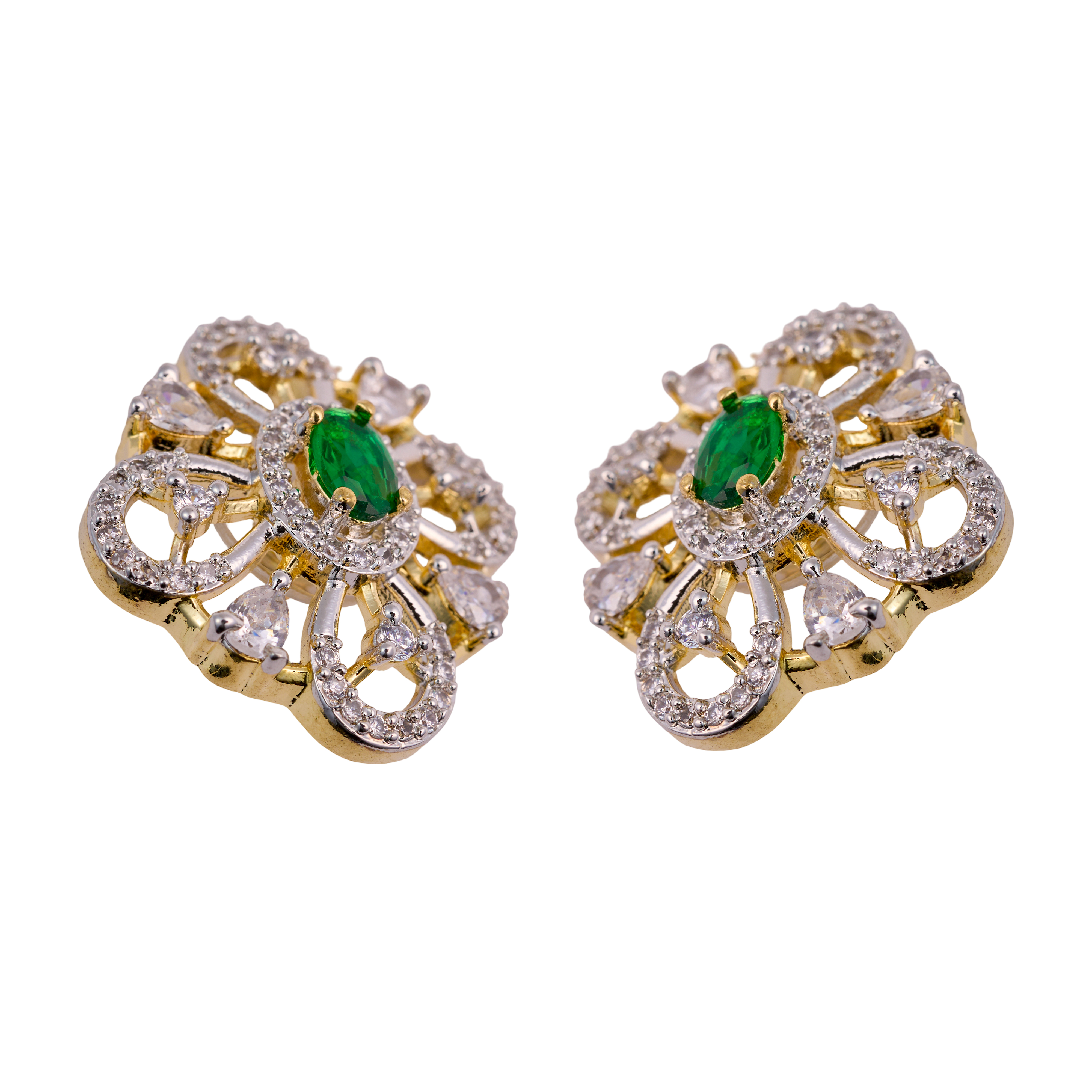 Green Sparkle Festive Stud Bloom
