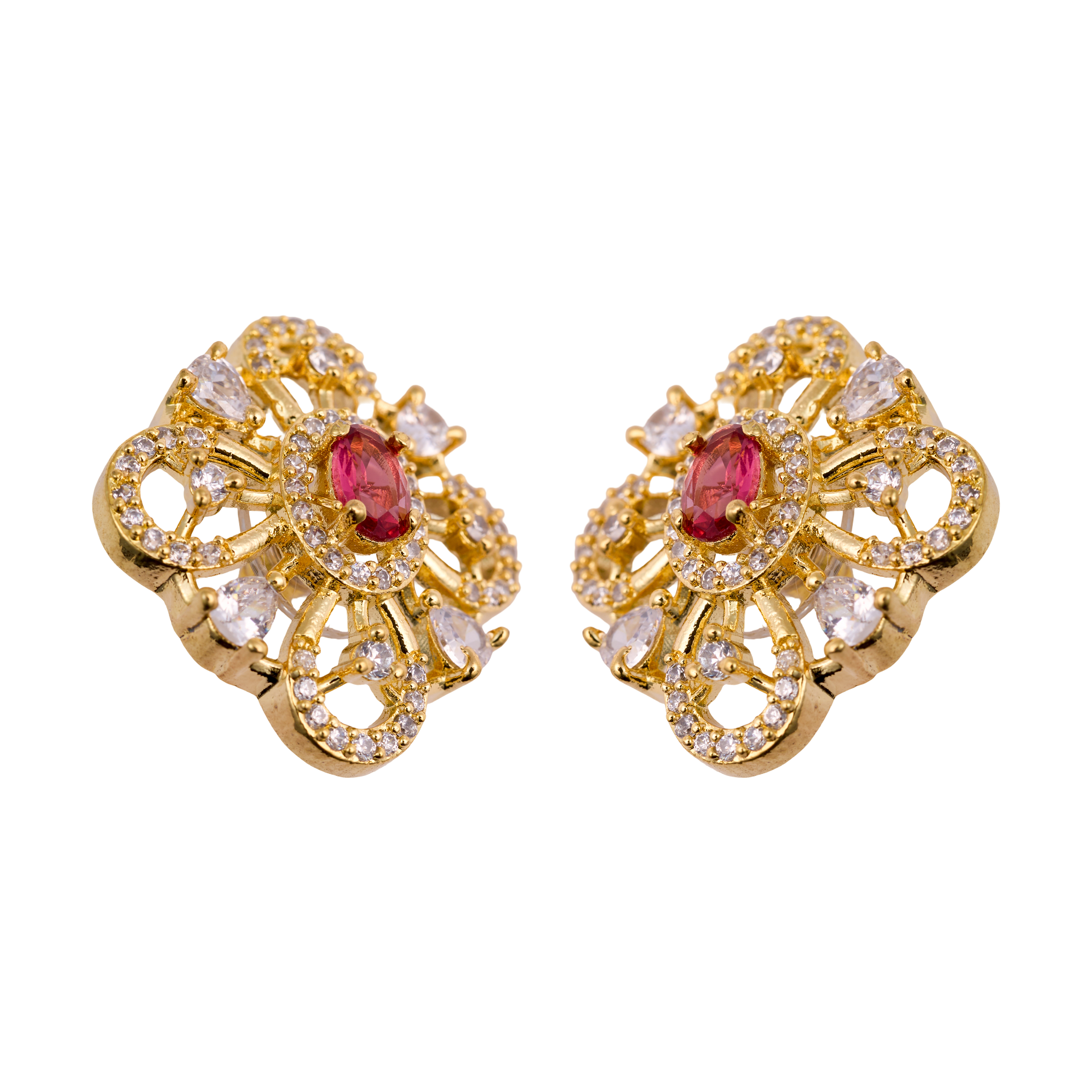 Red Sparkle Festive Stud Bloom