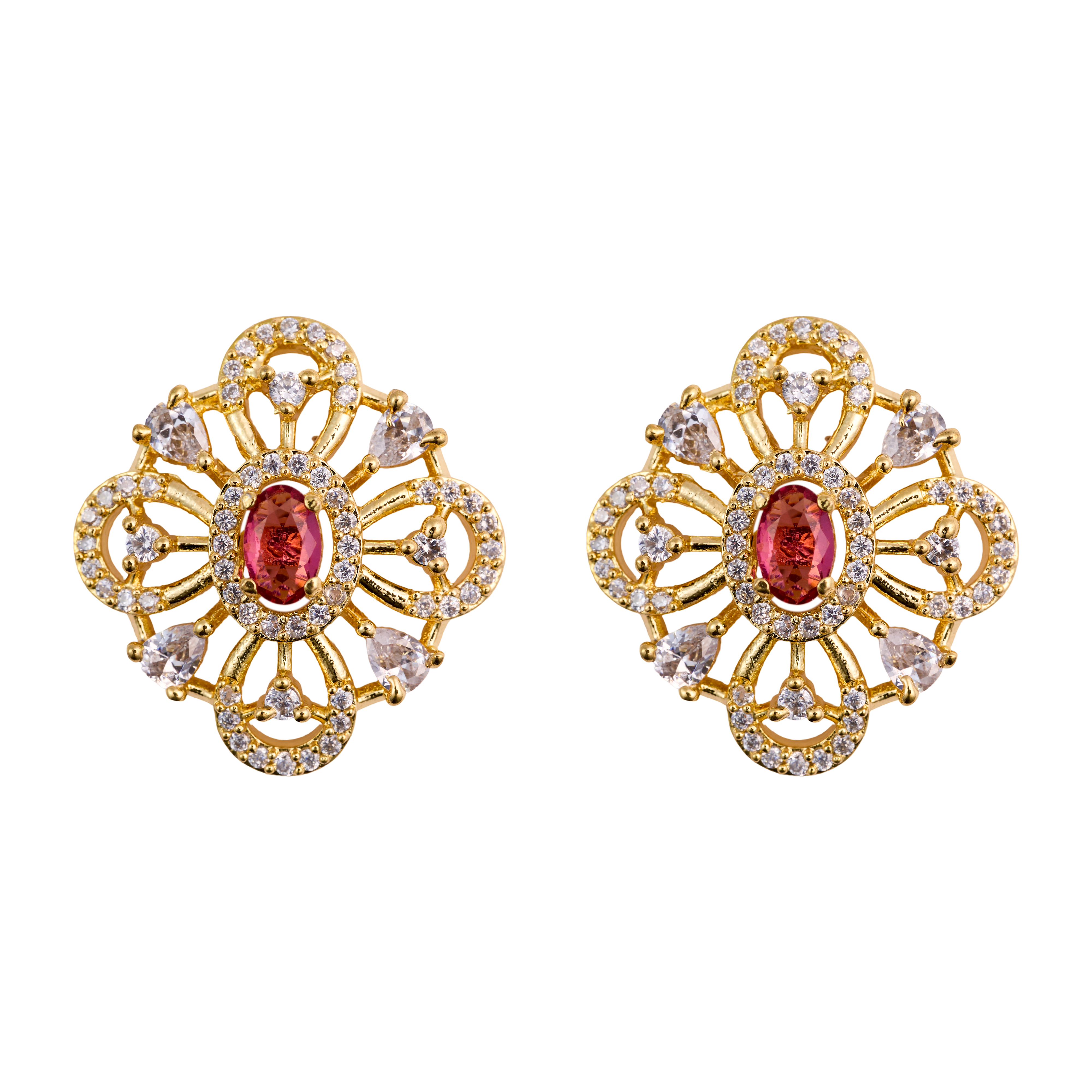 Red Sparkle Festive Stud Bloom