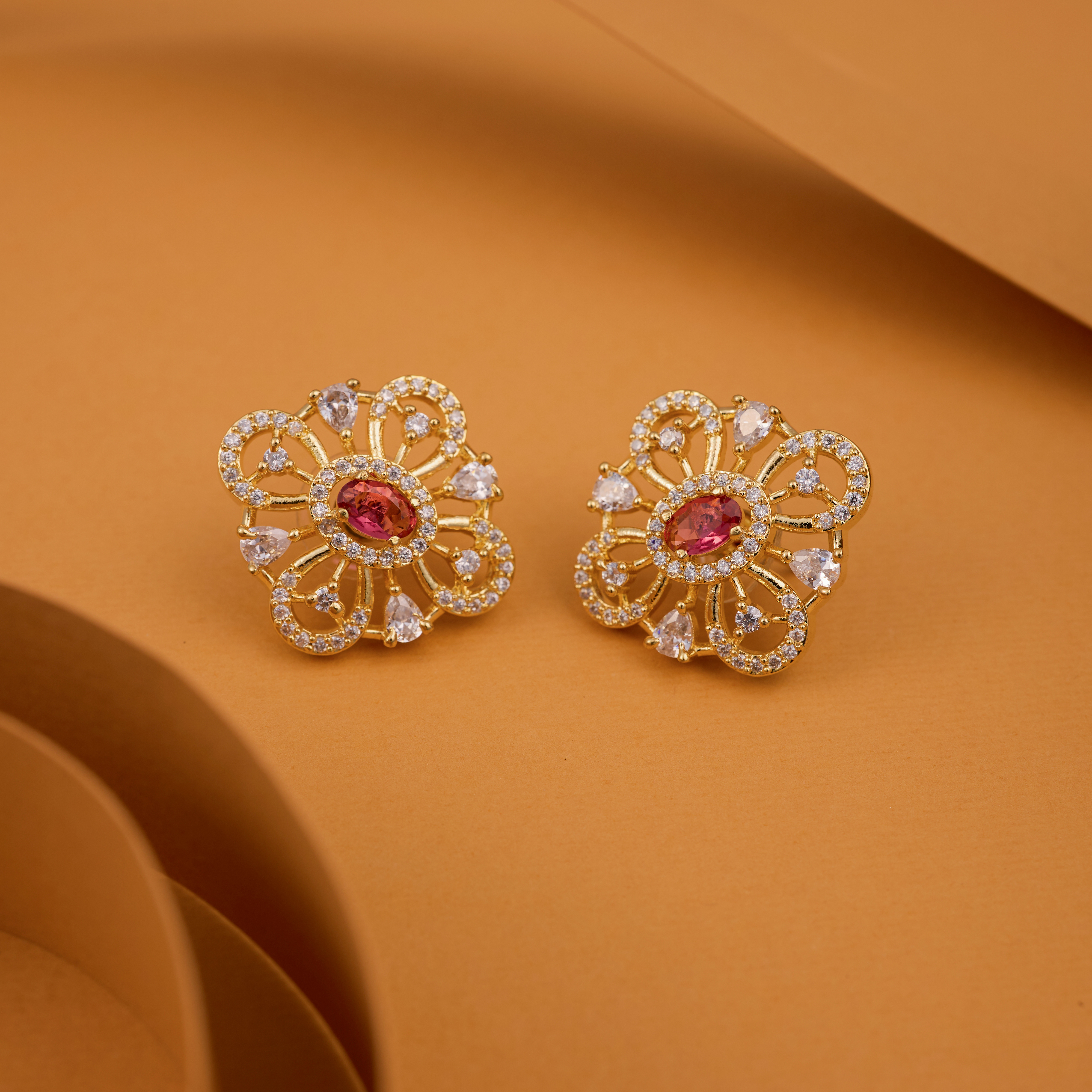 Red Sparkle Festive Stud Bloom