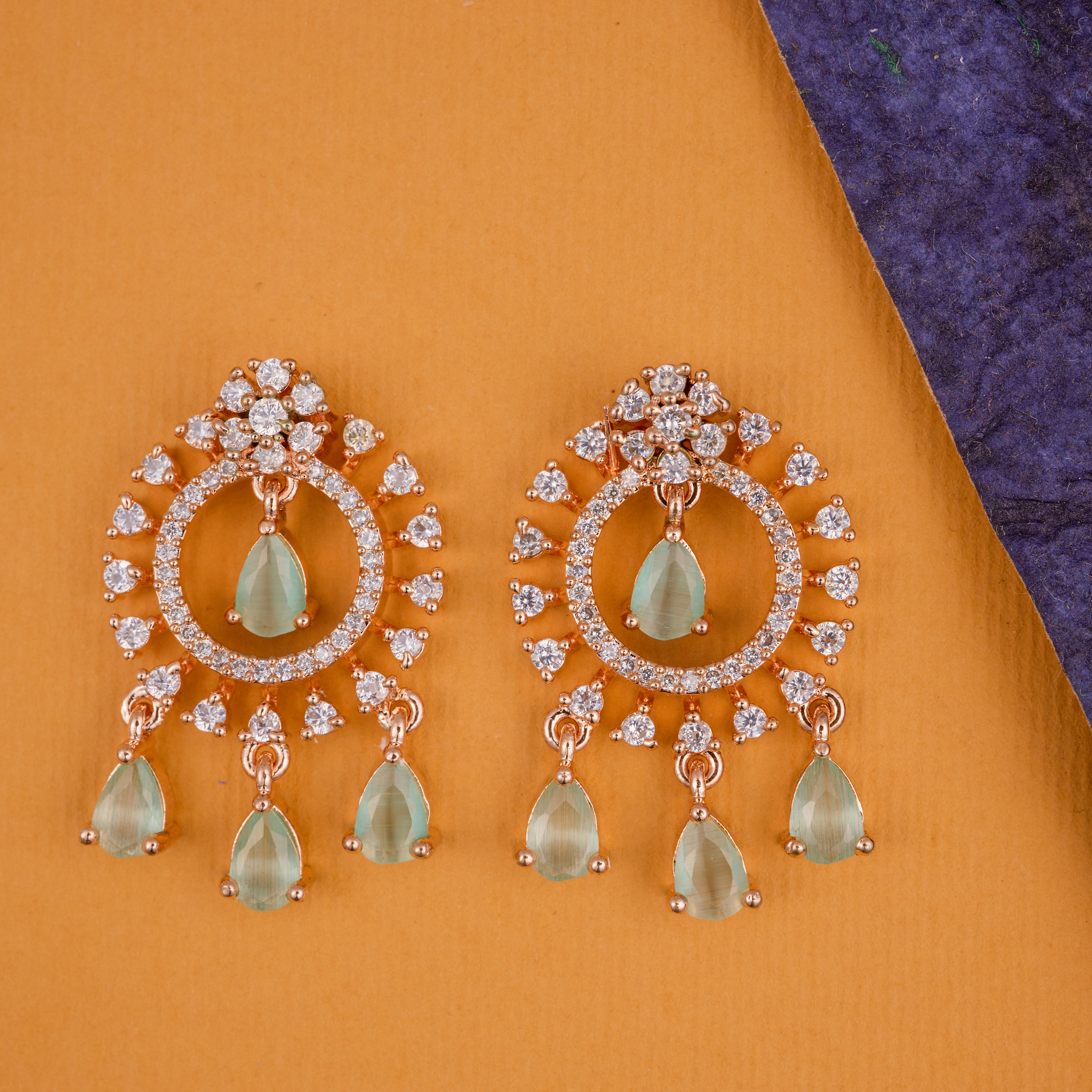 Circle of Glamour in Turquoise teardrops earring