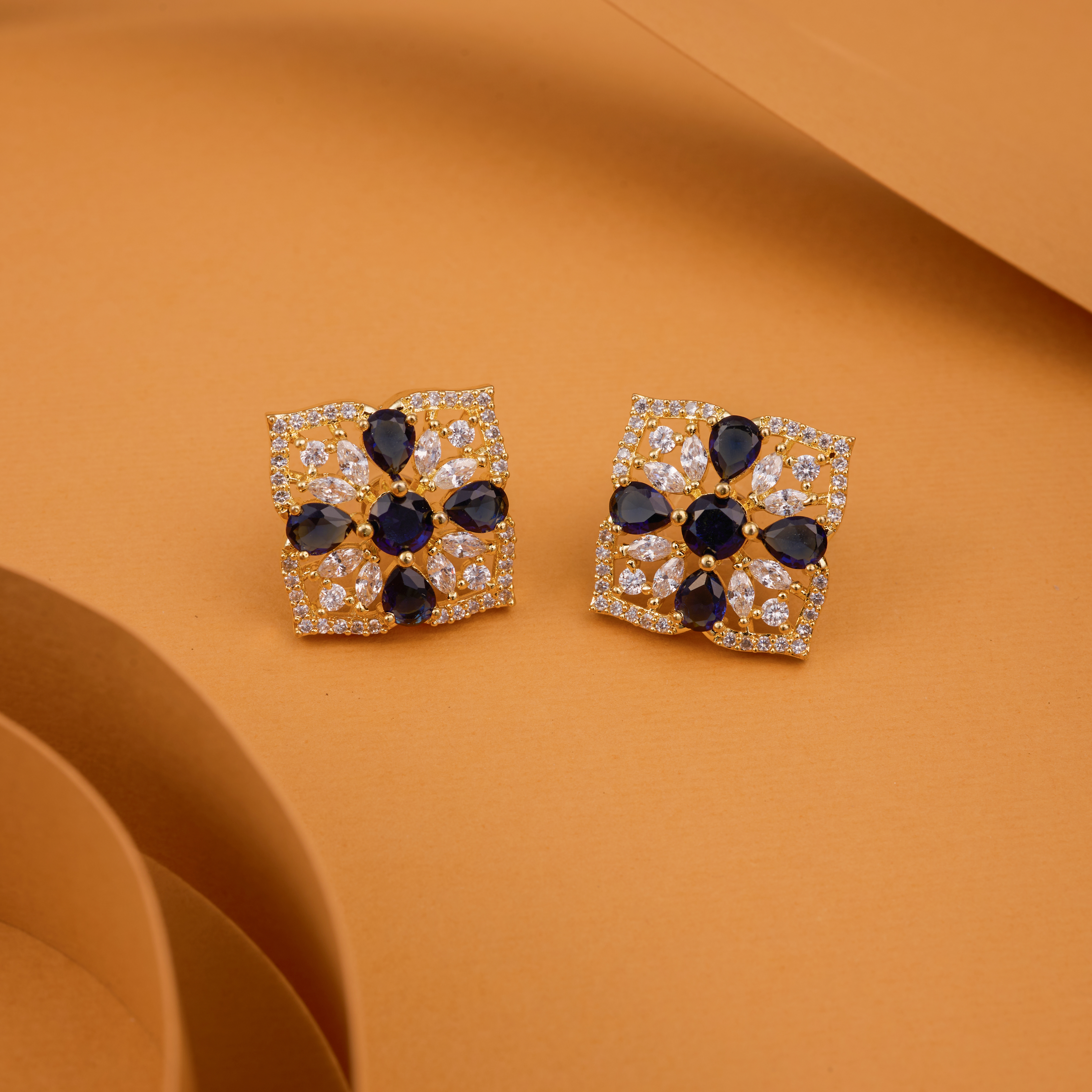 Royal Blue Mosaic Radiance Studs
