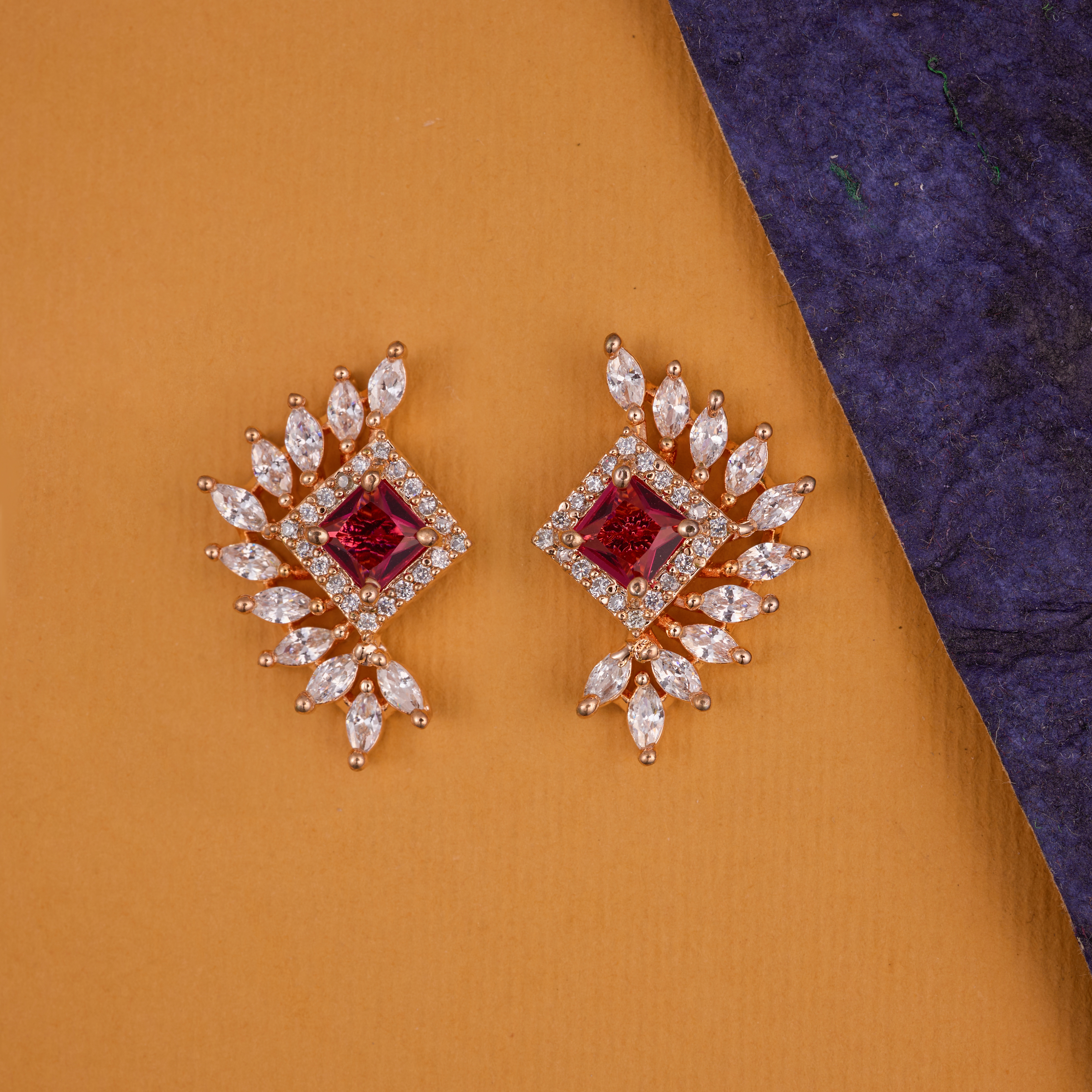 Red Twilight Majesty Drop Studs