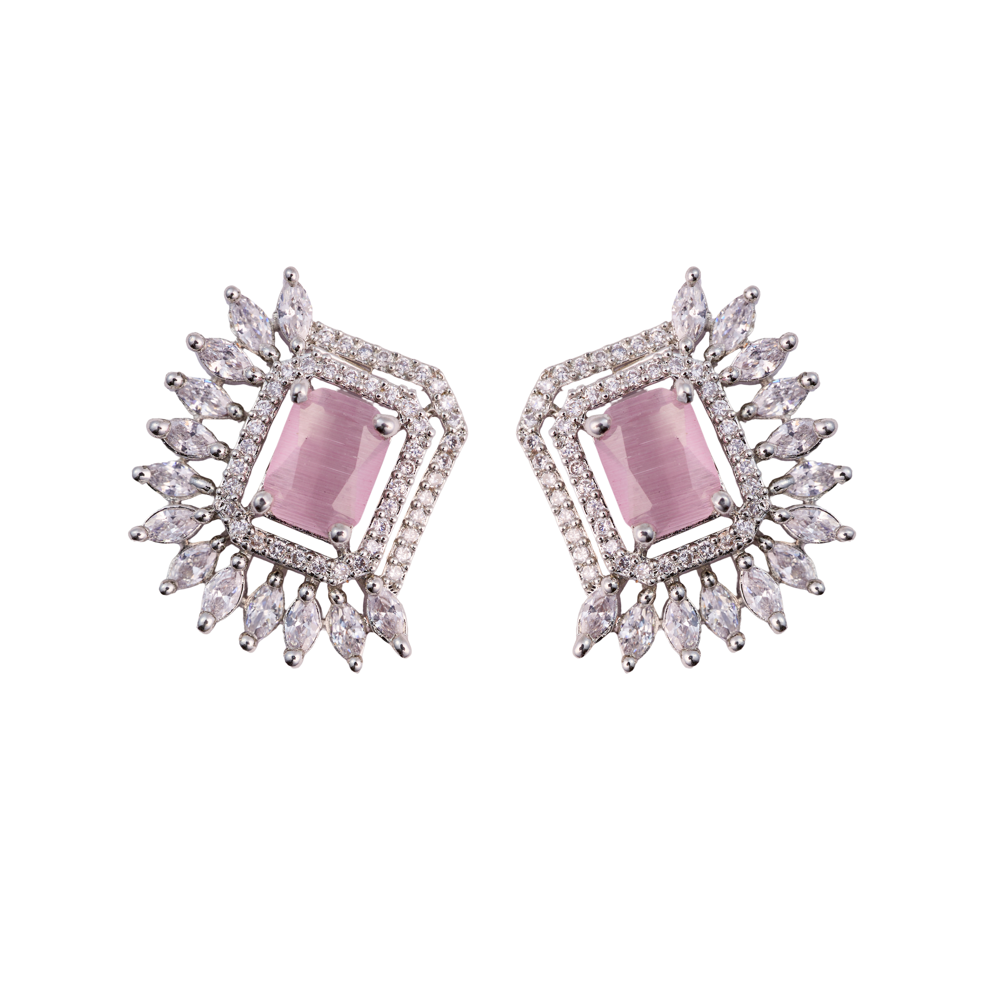 Pink Rectella Dazzling Stud earring