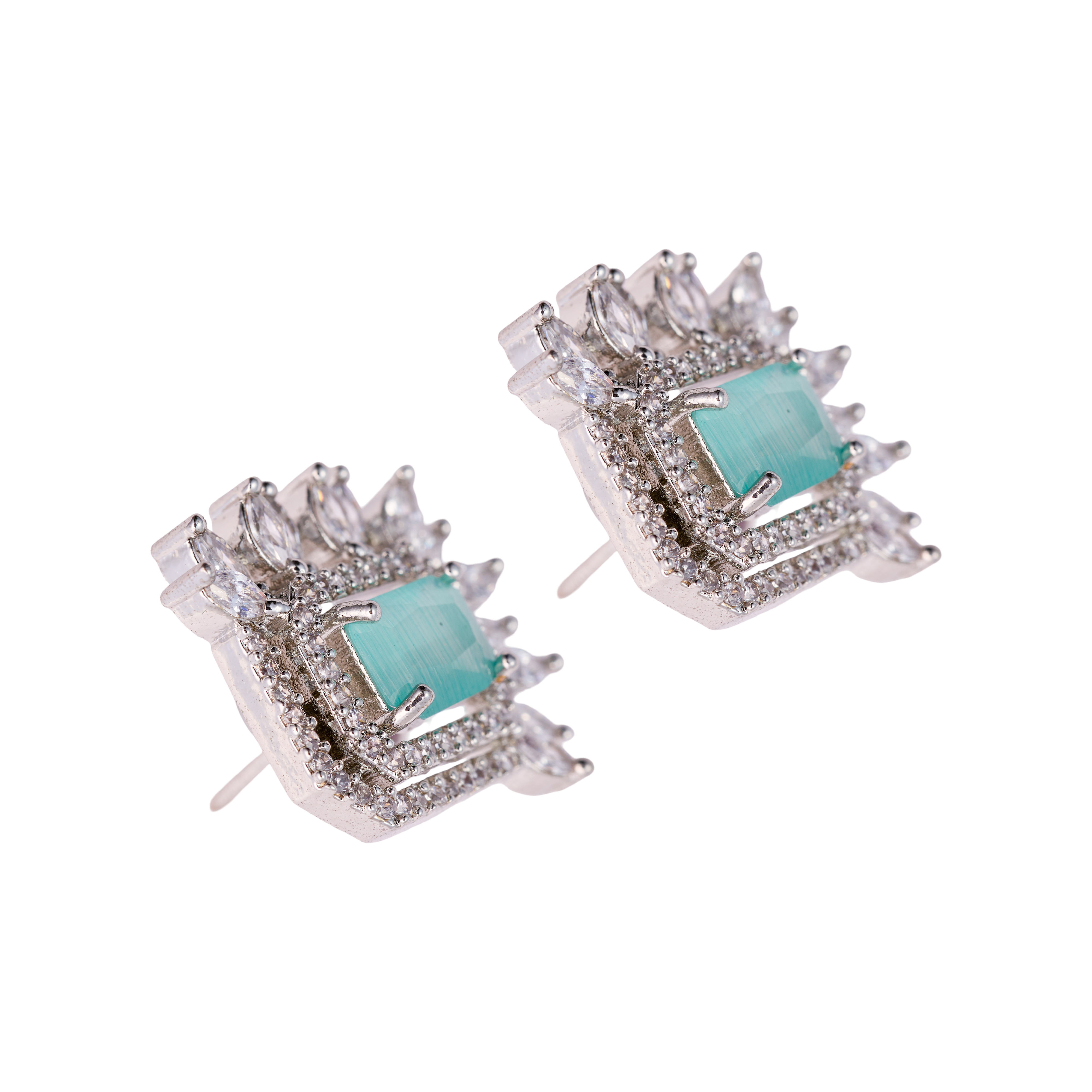 Turquoise Rectella Dazzling Stud earring