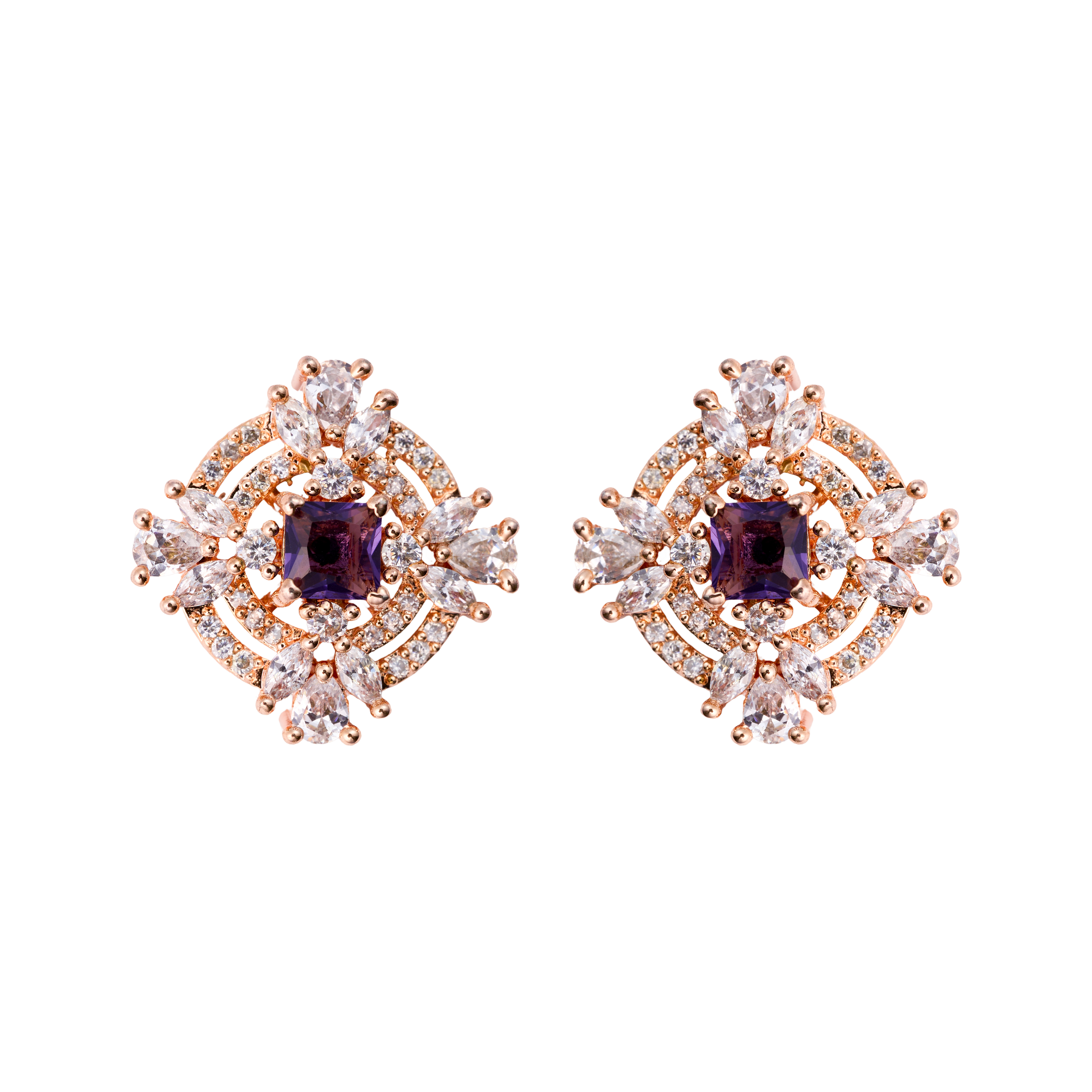 Mystic Purple Bloom Studs