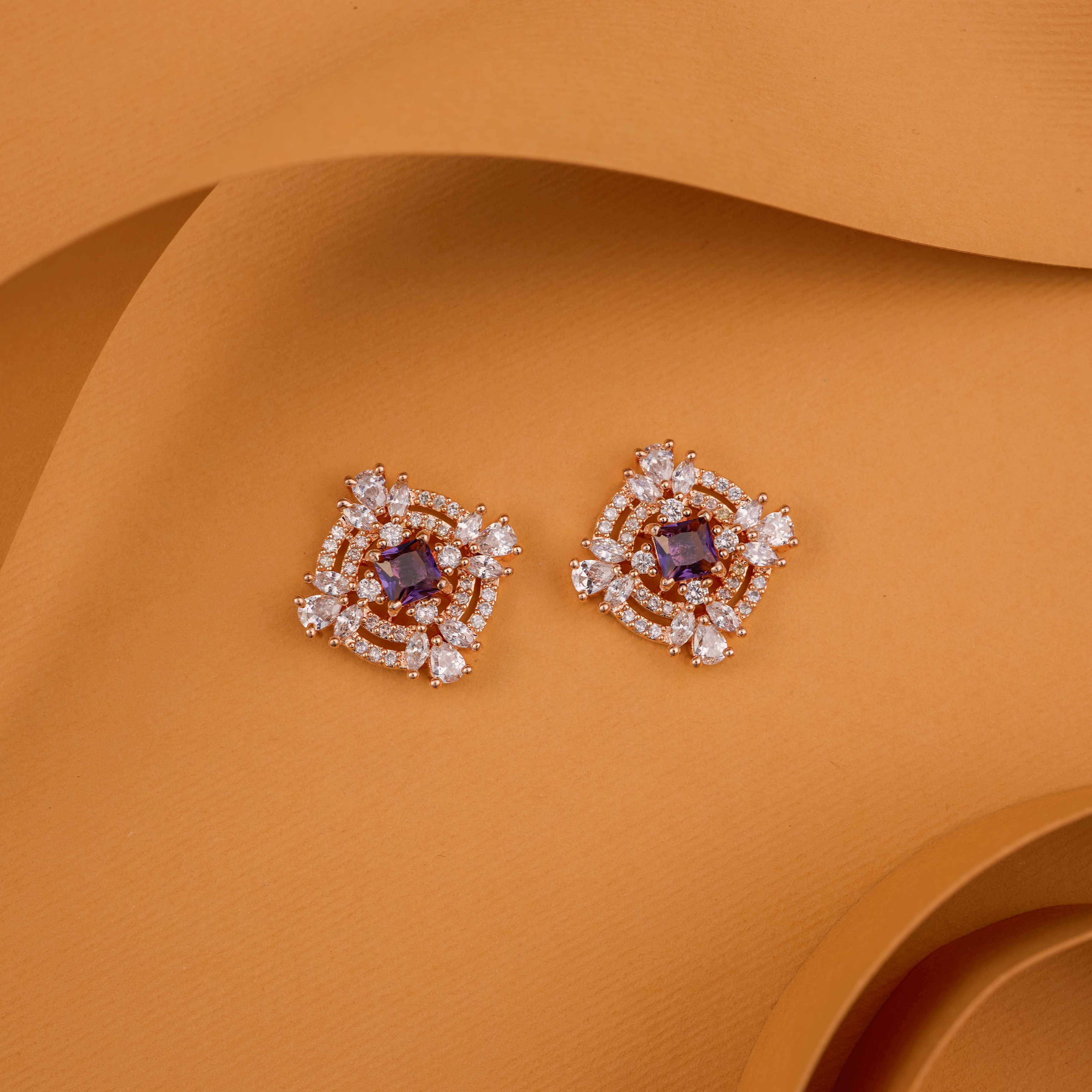 Mystic Purple Bloom Studs