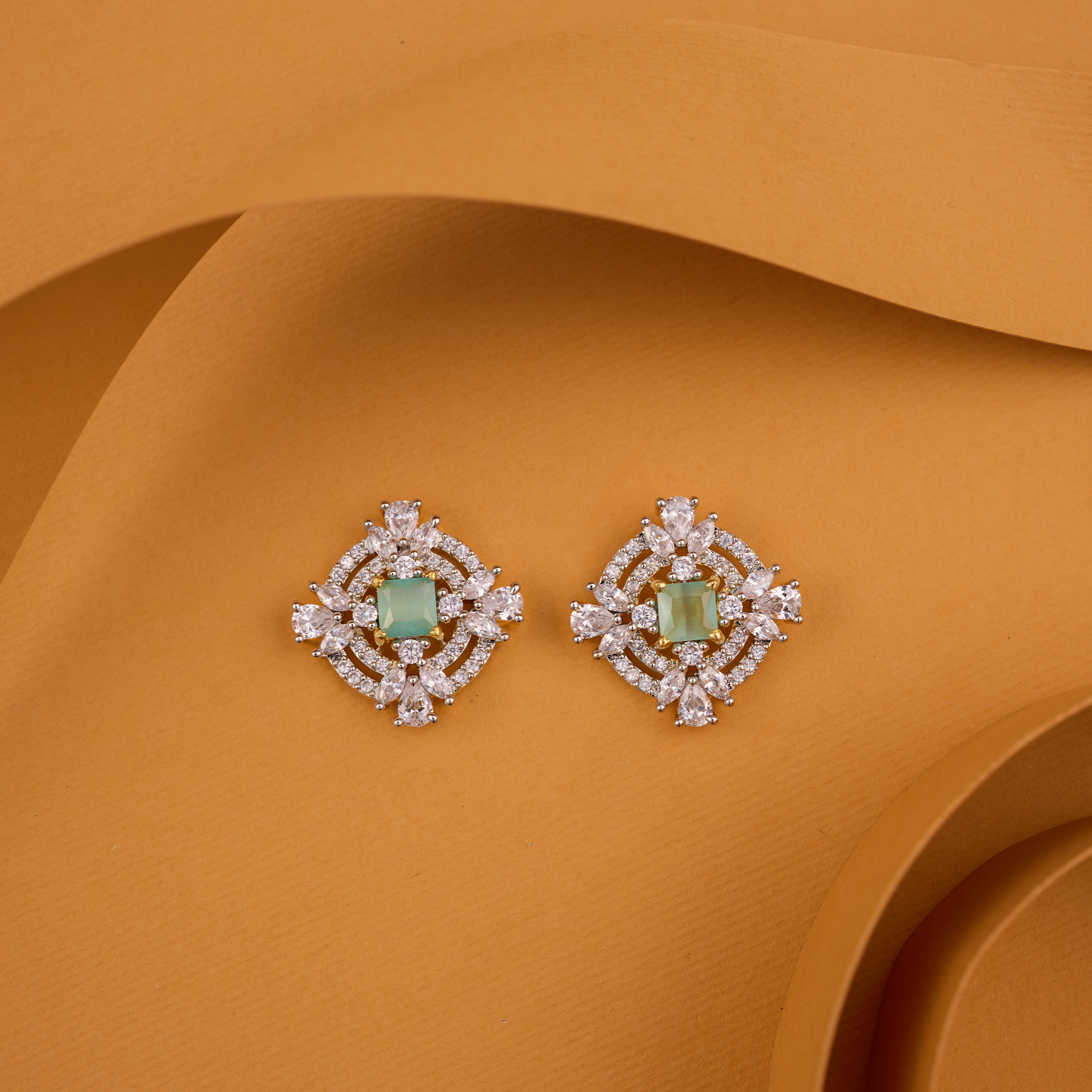 Mystic Turquoise Bloom Studs