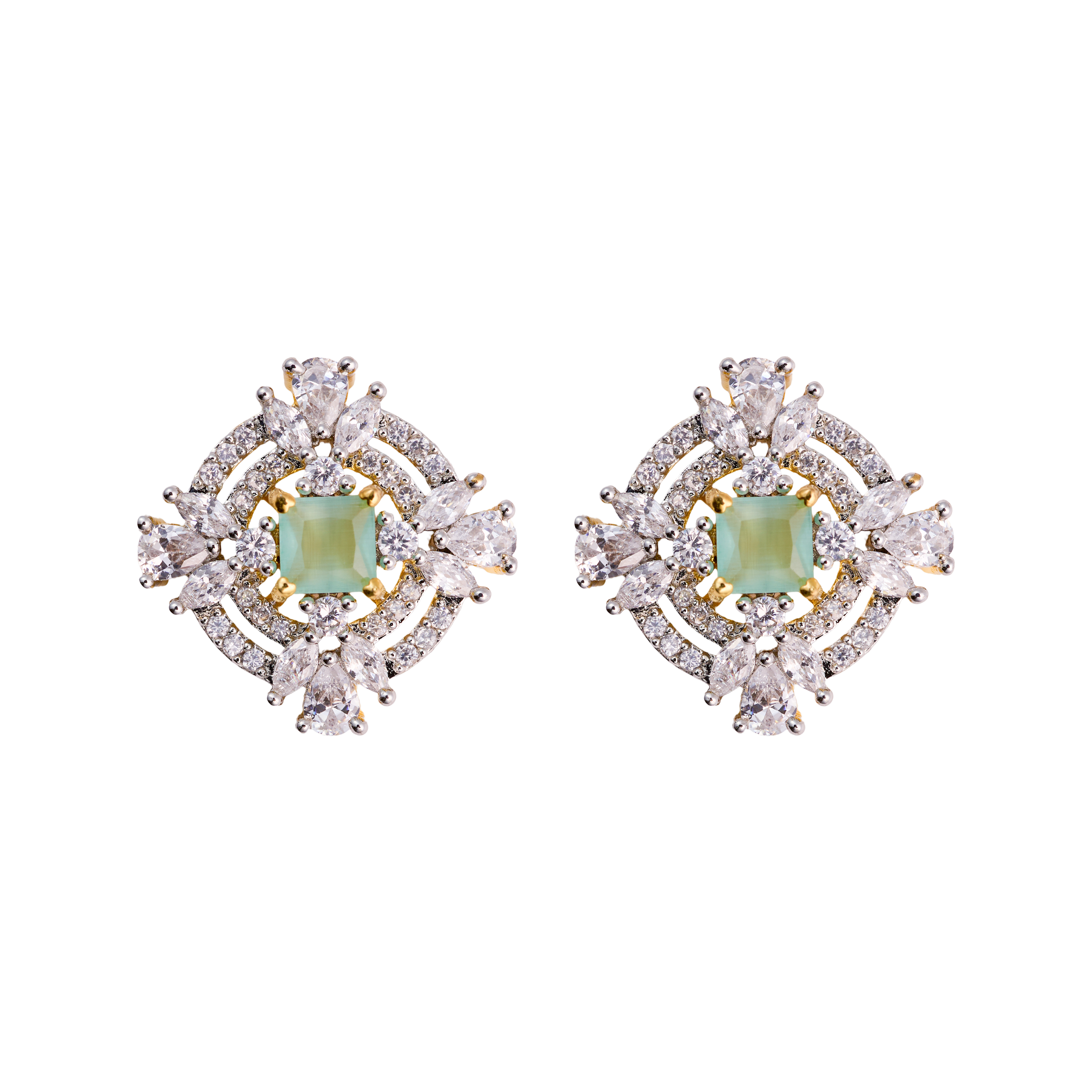 Mystic Turquoise Bloom Studs