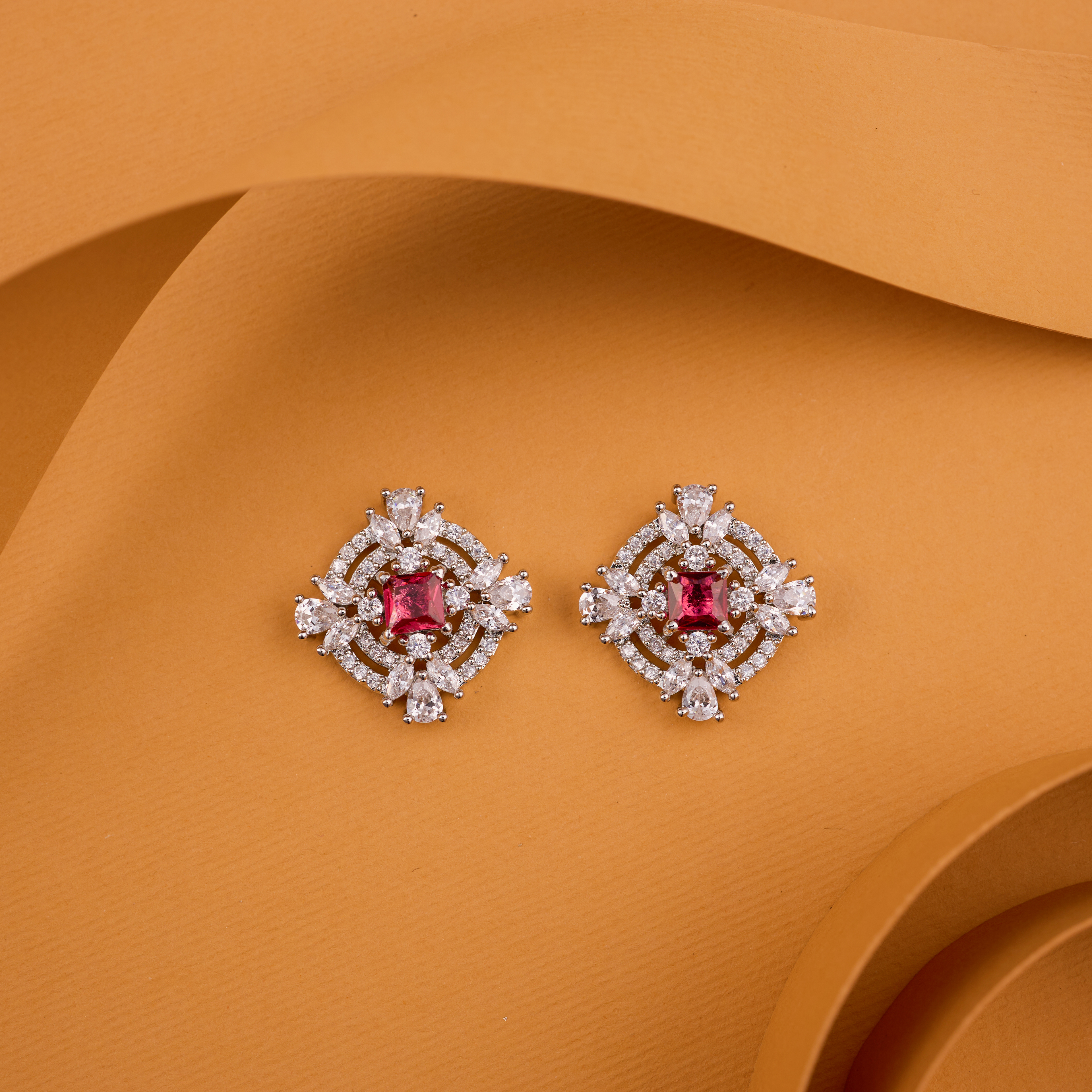 Mystic Red Bloom Studs