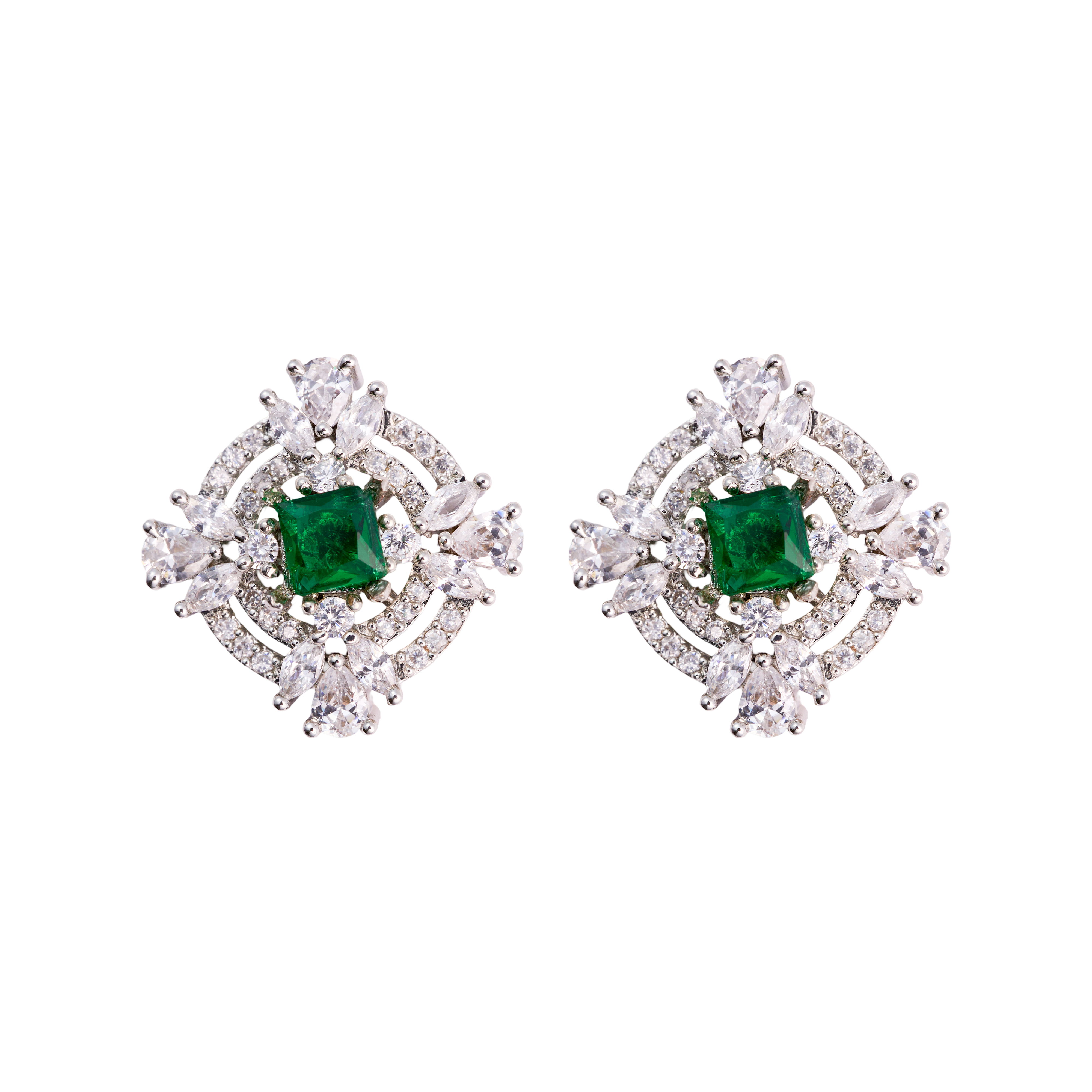 Mystic Green Bloom Studs