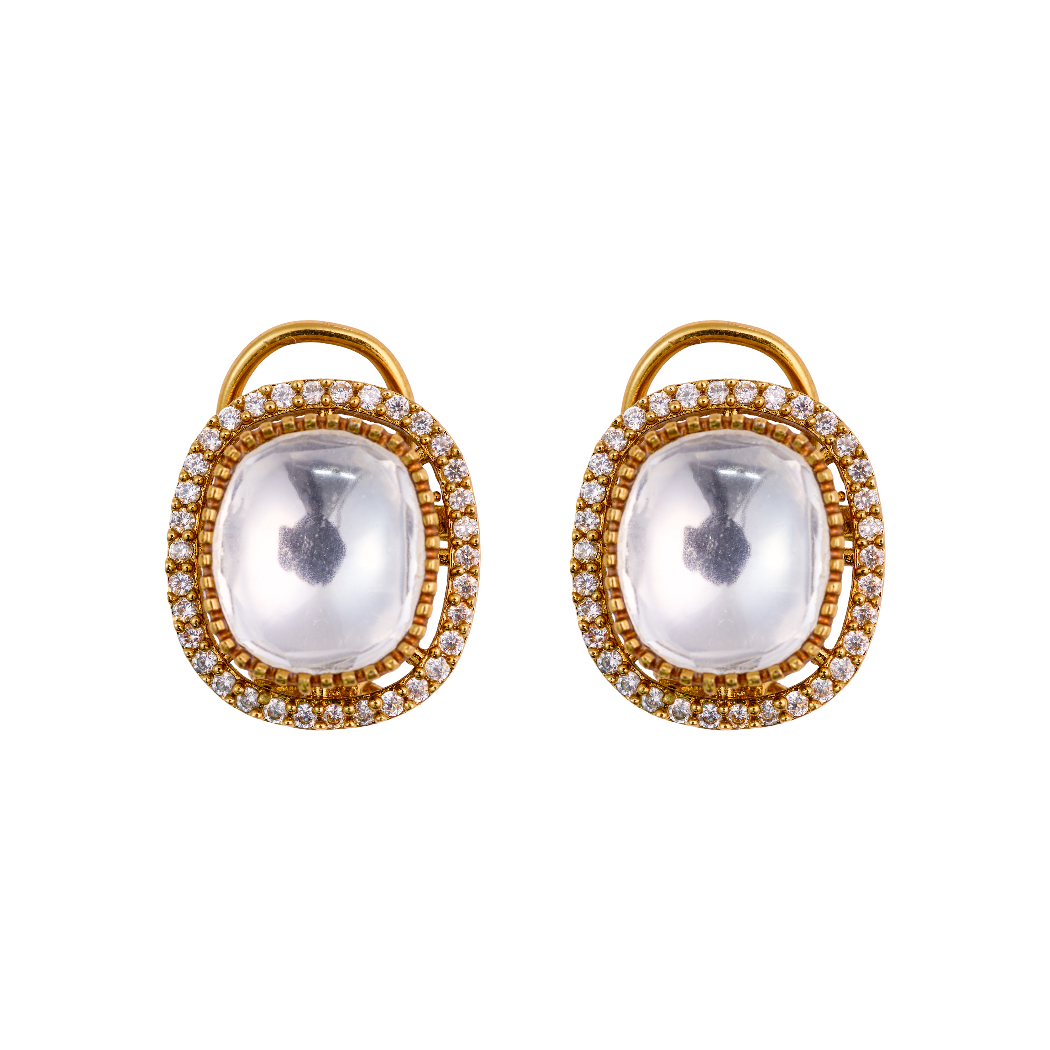 Royal Round Halo Kundan studs