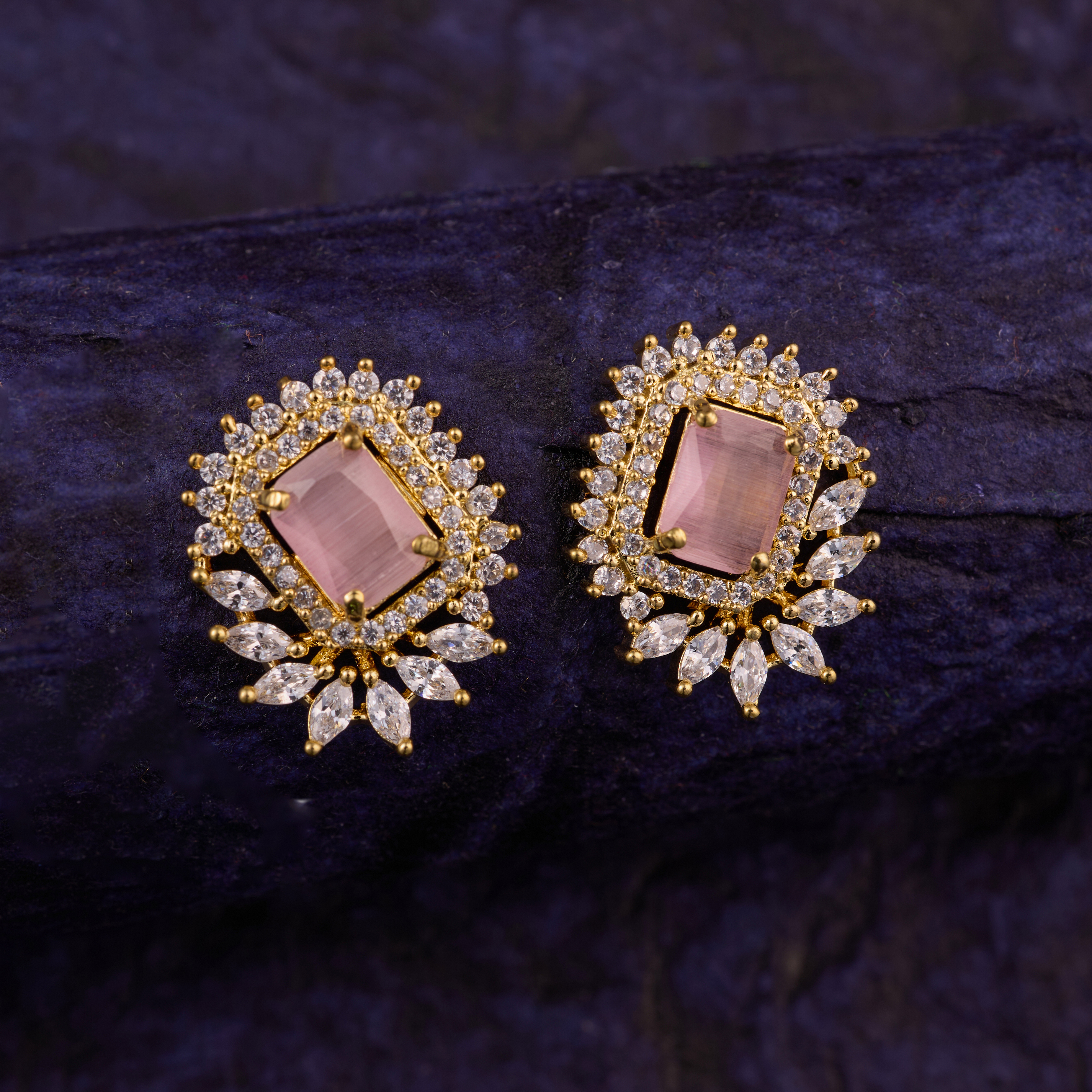 Pink Glow Halo Studs