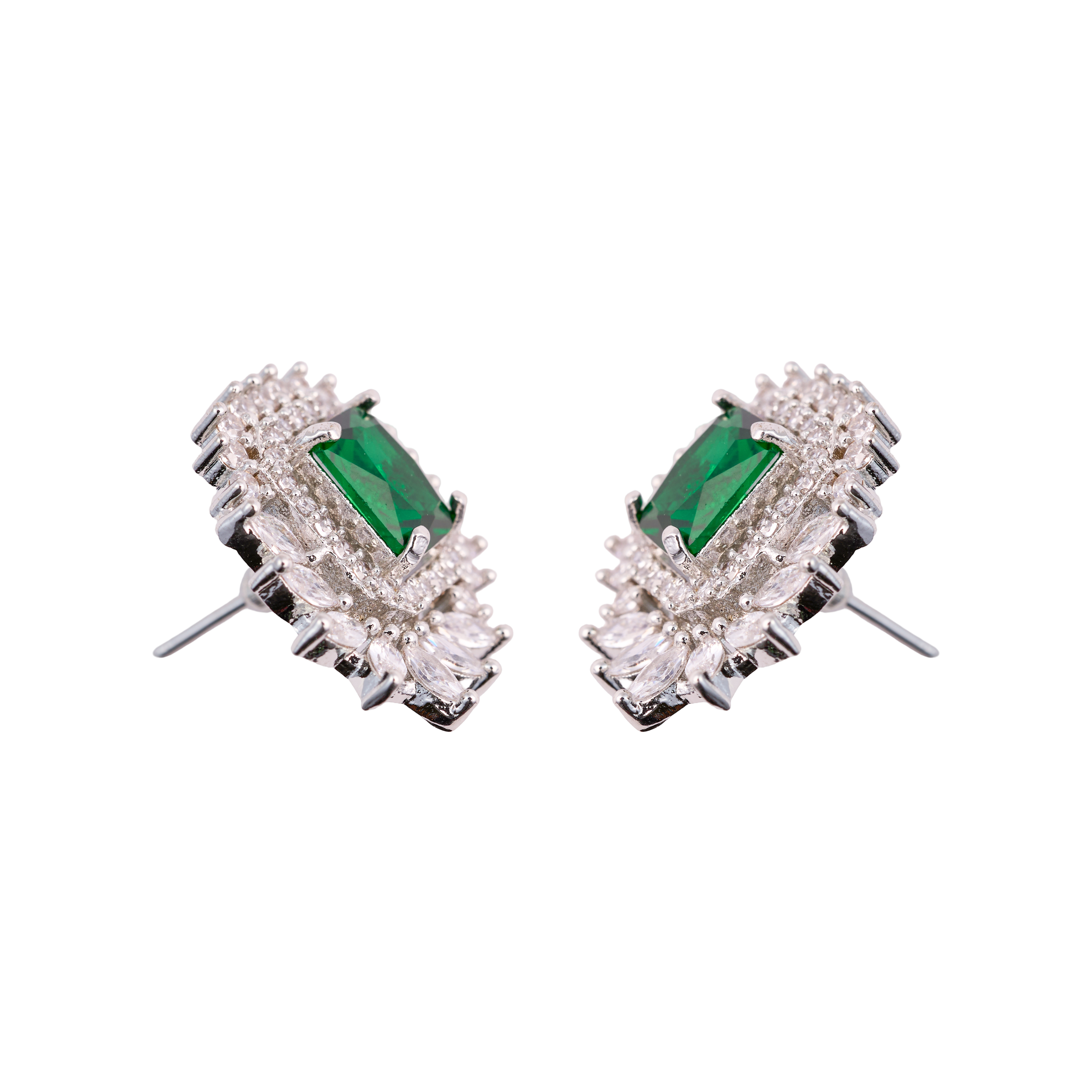 Emerald Glow Halo Studs