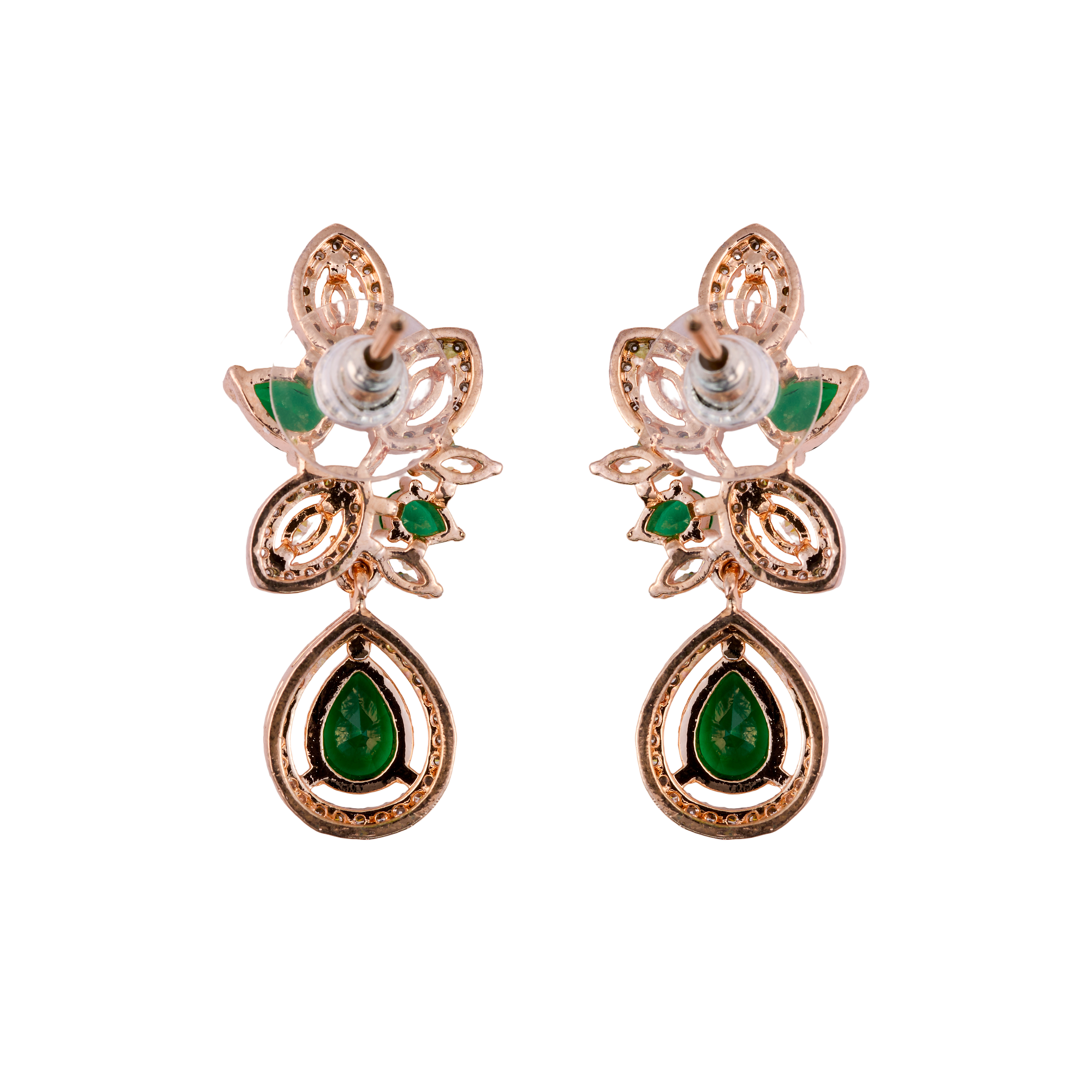 Bouquet of Radiance Green Drop Earrings