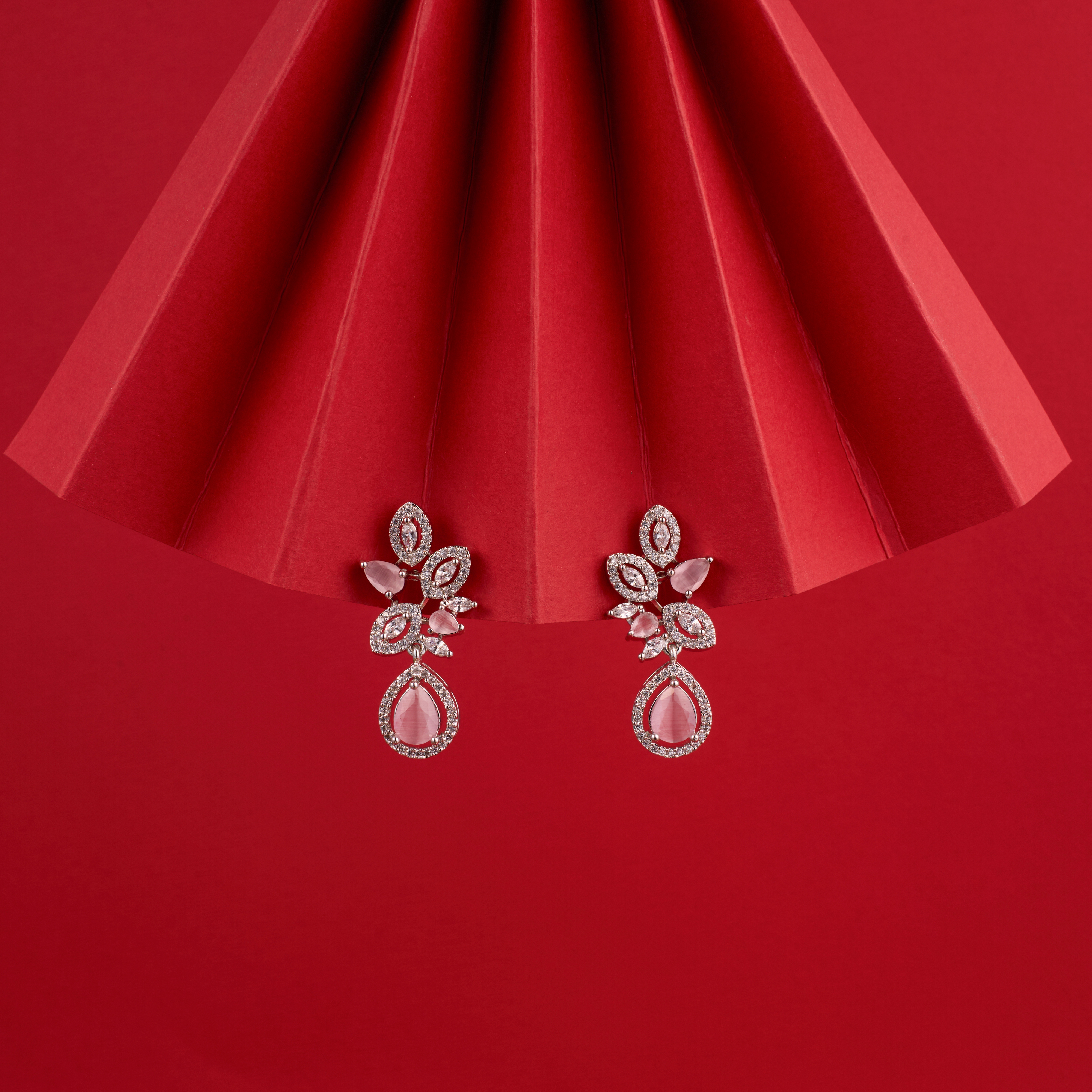 Bouquet of Radiance Pink Drop Earrings