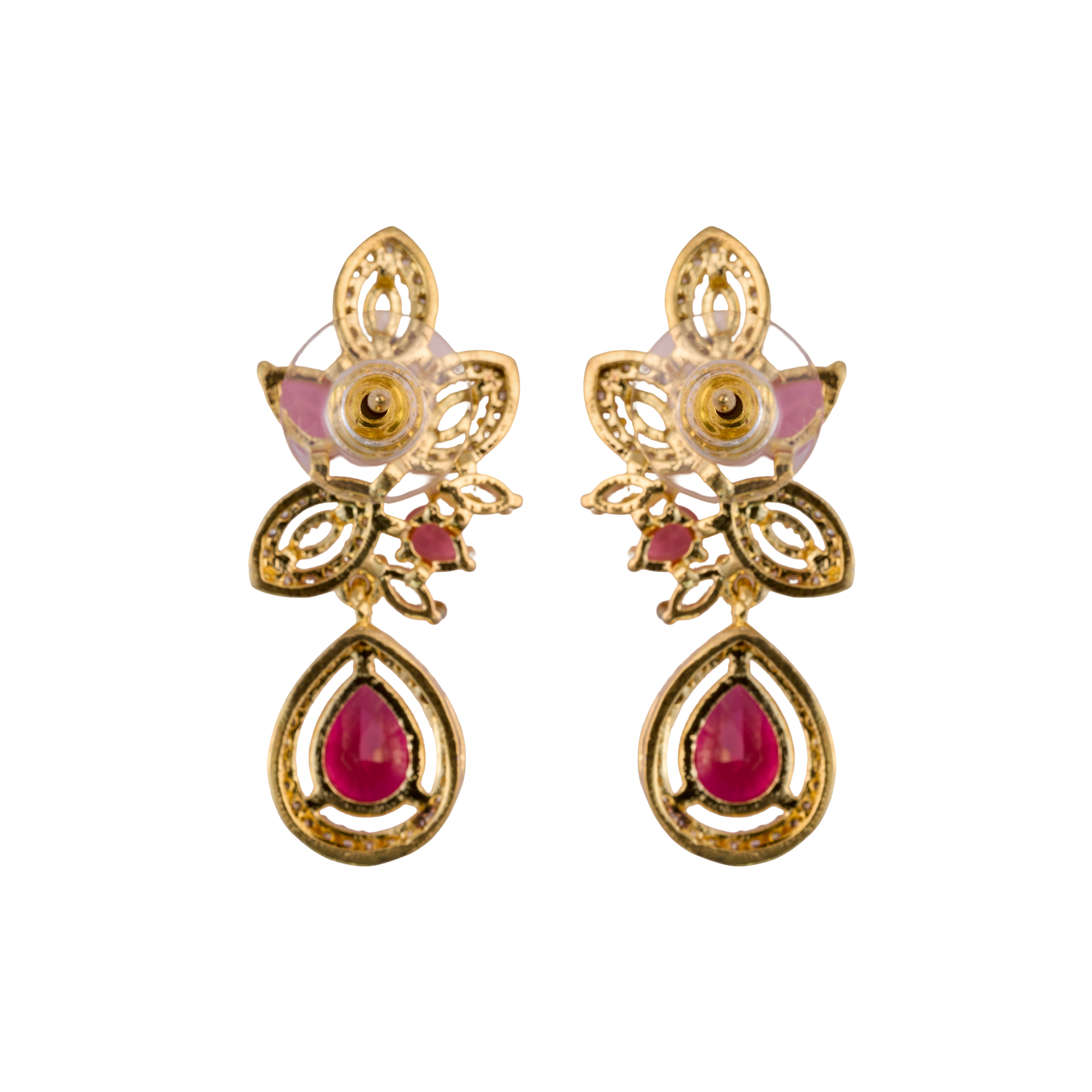 Bouquet of Radiance Red Drop Earrings