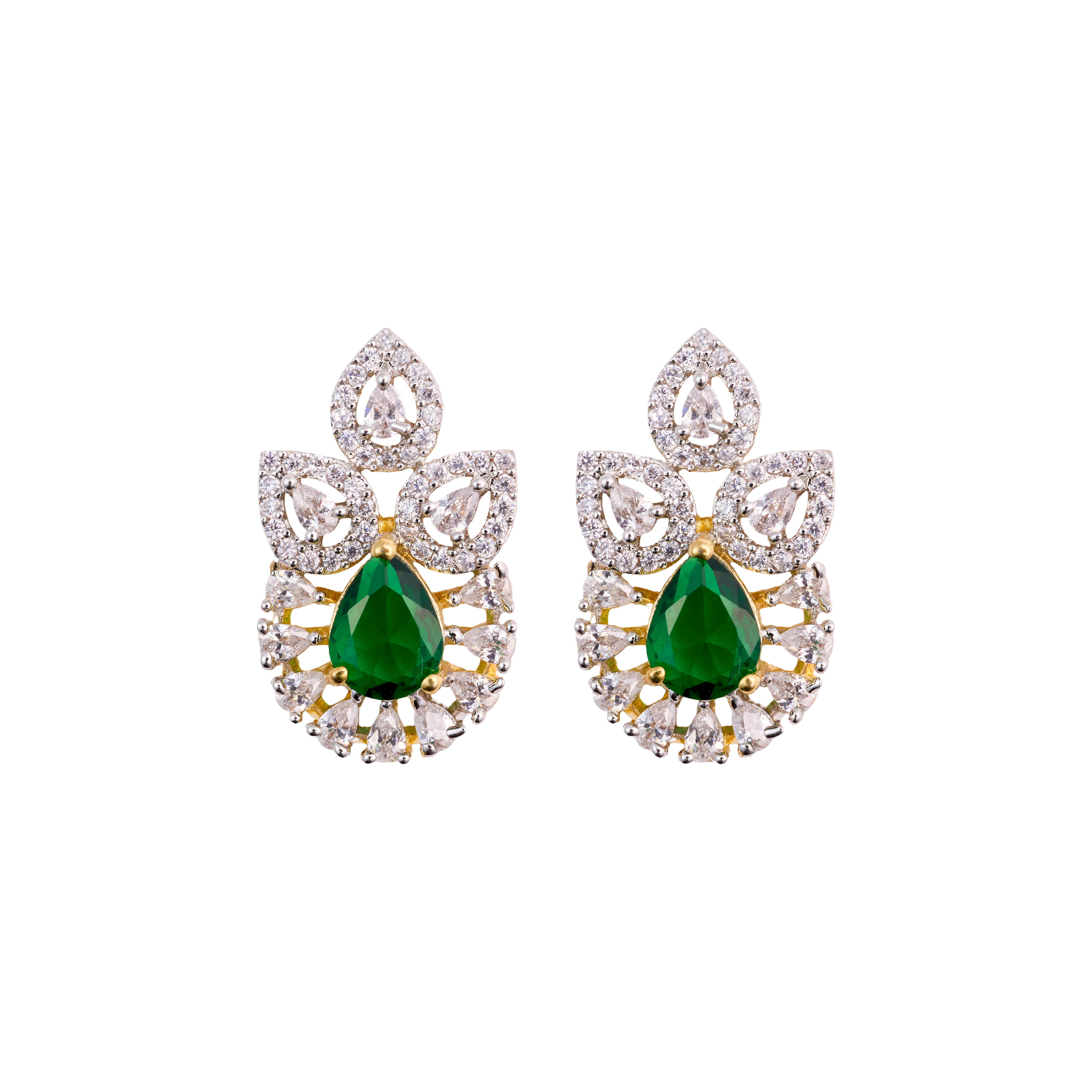 Green Elara Spark Earrings