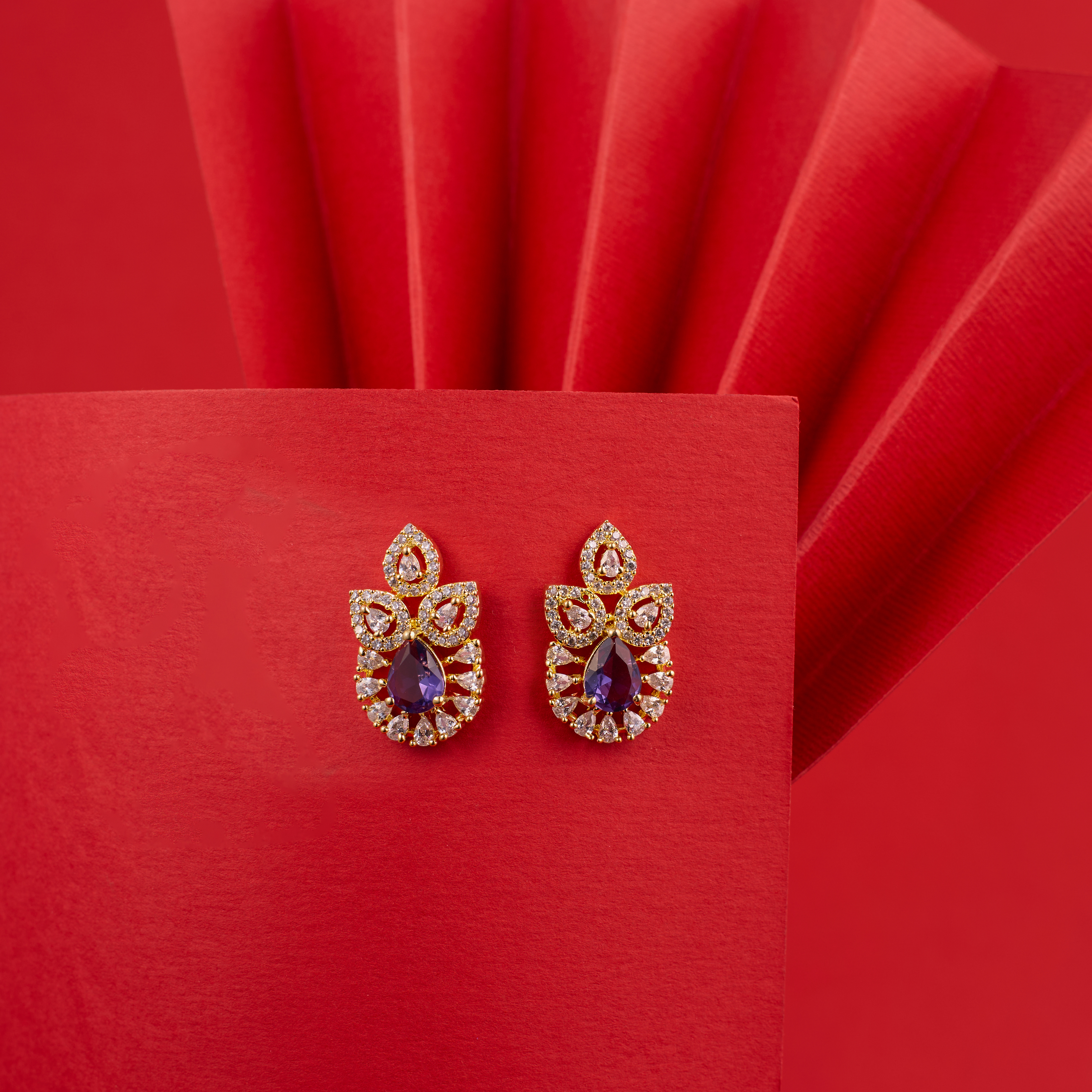 Purple Elara Spark Earrings