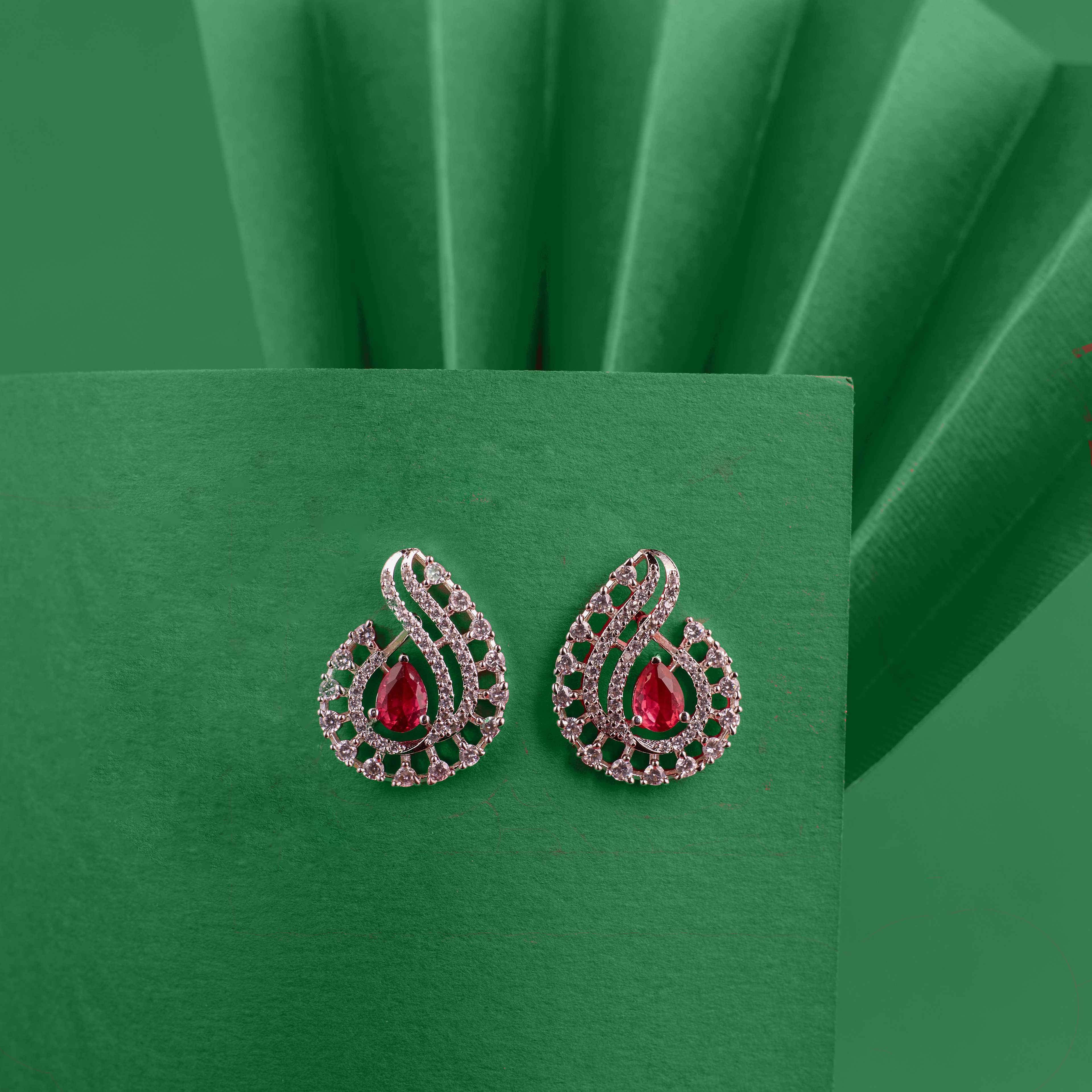 Crimson Swirl AD Earrings